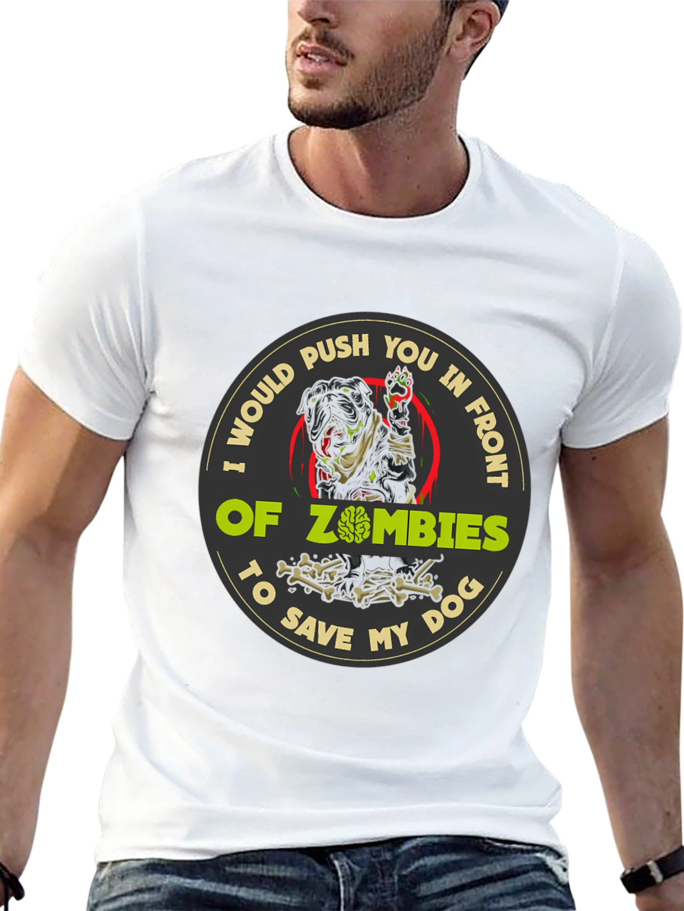 Black Zombie Dog T-Shirt - Save My Dog view 13
