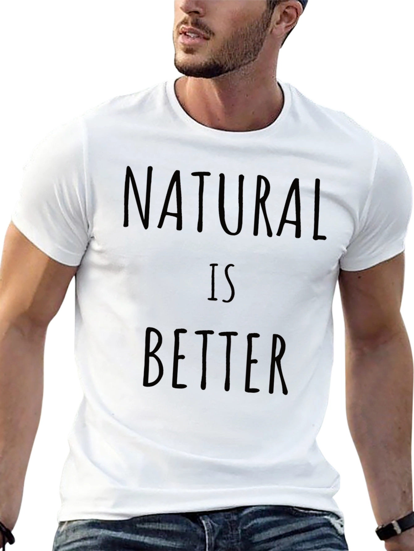 Natural Is Better Graphic Tee - Black Casual Shirt - 13