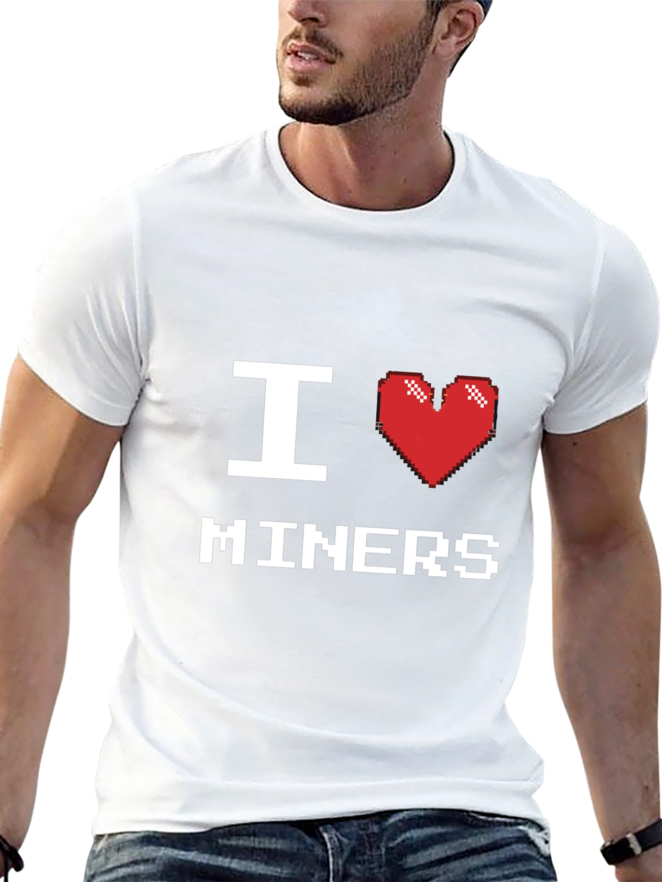 Black I Heart Miners T-Shirt - Black Cotton Tee view 13