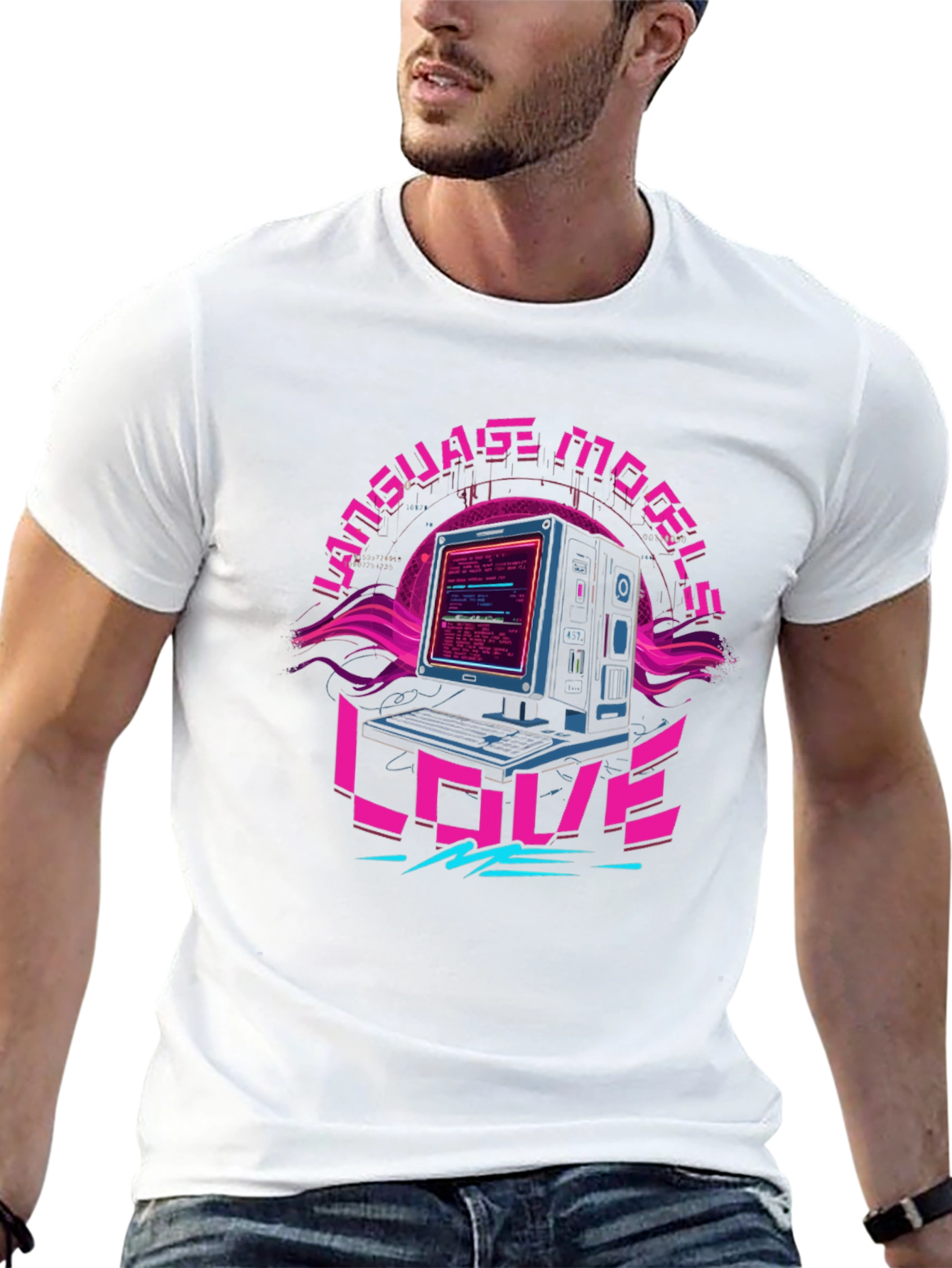 Black Language Models Love Me Retro T-Shirt view 13