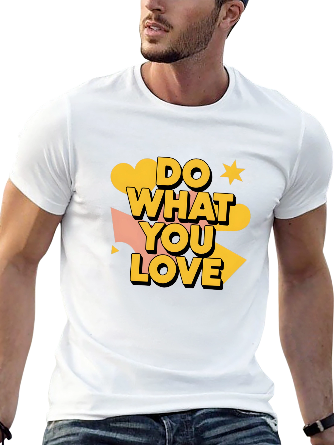 Black Do What You Love Graphic Tee - Stylish Men's Black T-Shirt view 13