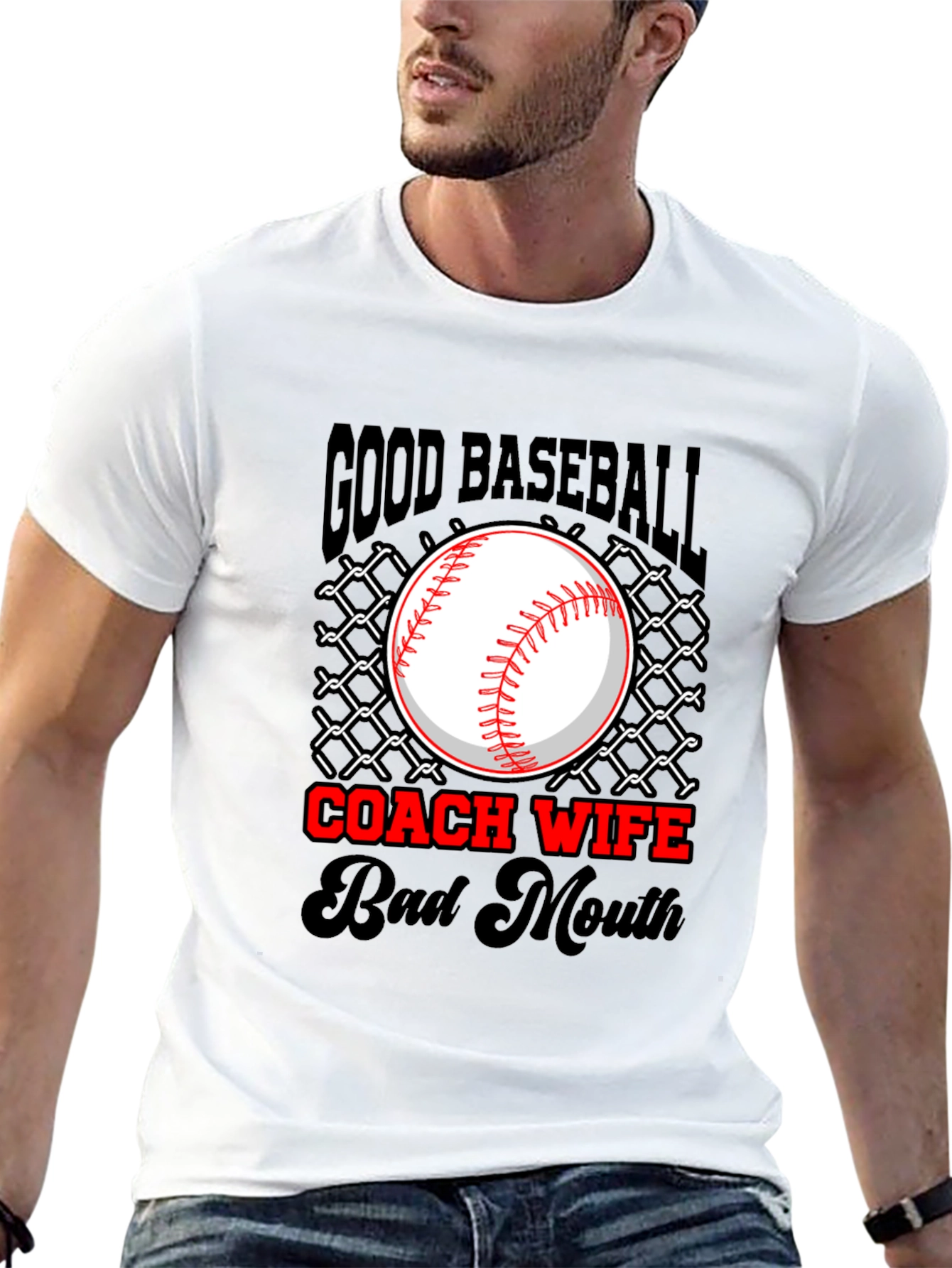 Good Baseball Coach Wife Bad Mouth T-Shirt - 13
