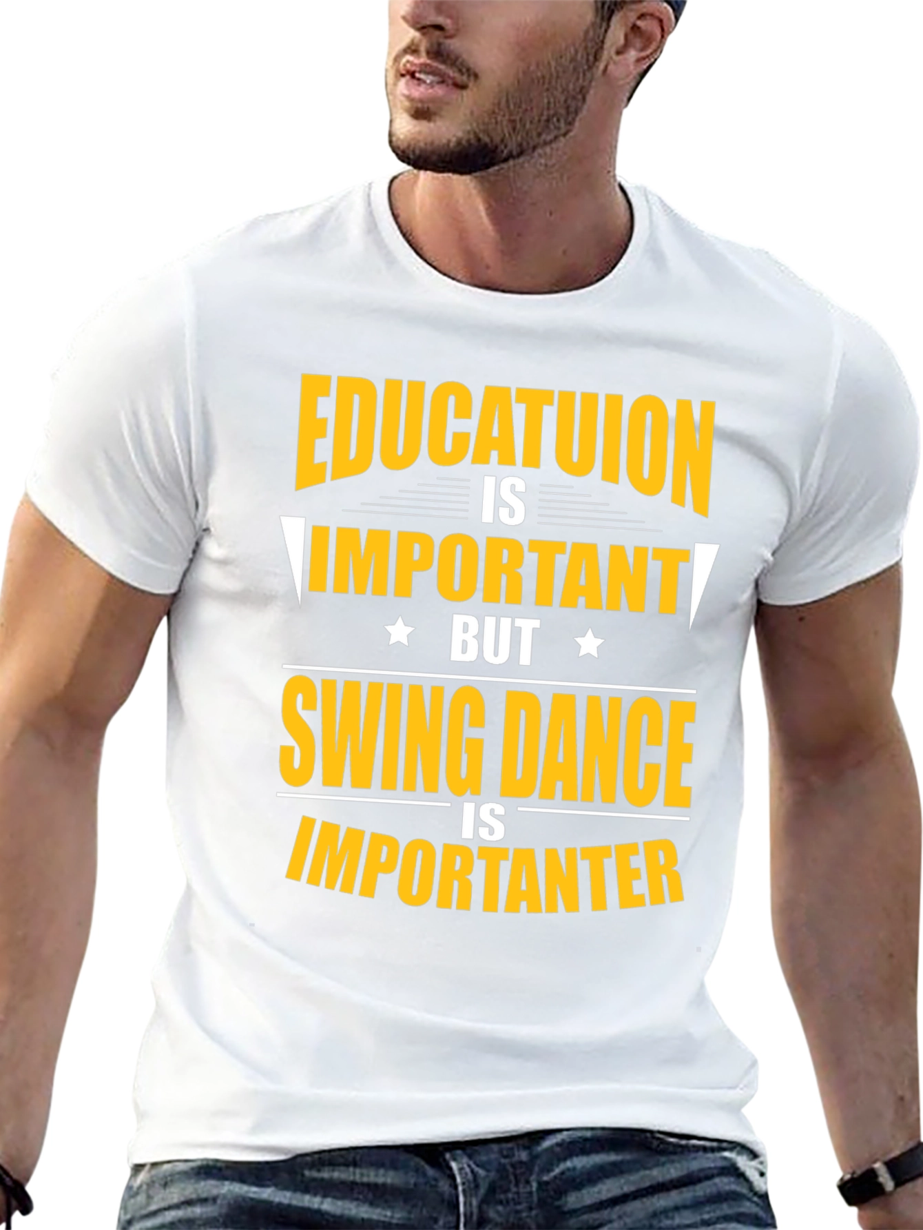 Black Education vs Swing Dance Graphic T-Shirt view 13