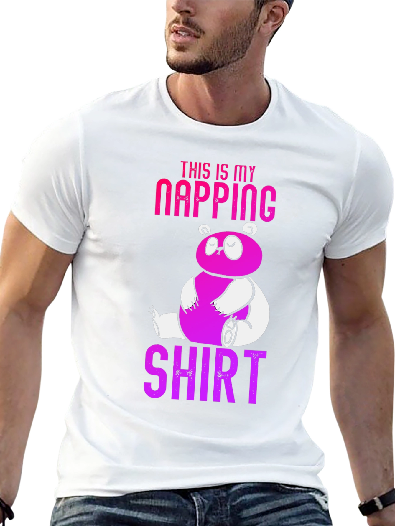 Black Napping Shirt - Funny Panda Graphic Tee view 13