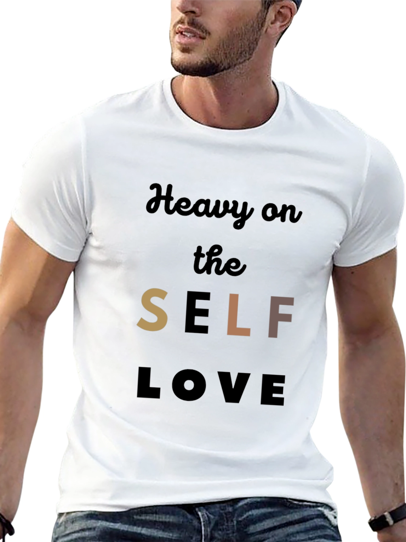 Black Heavy on the Self Love Graphic Tee view 13