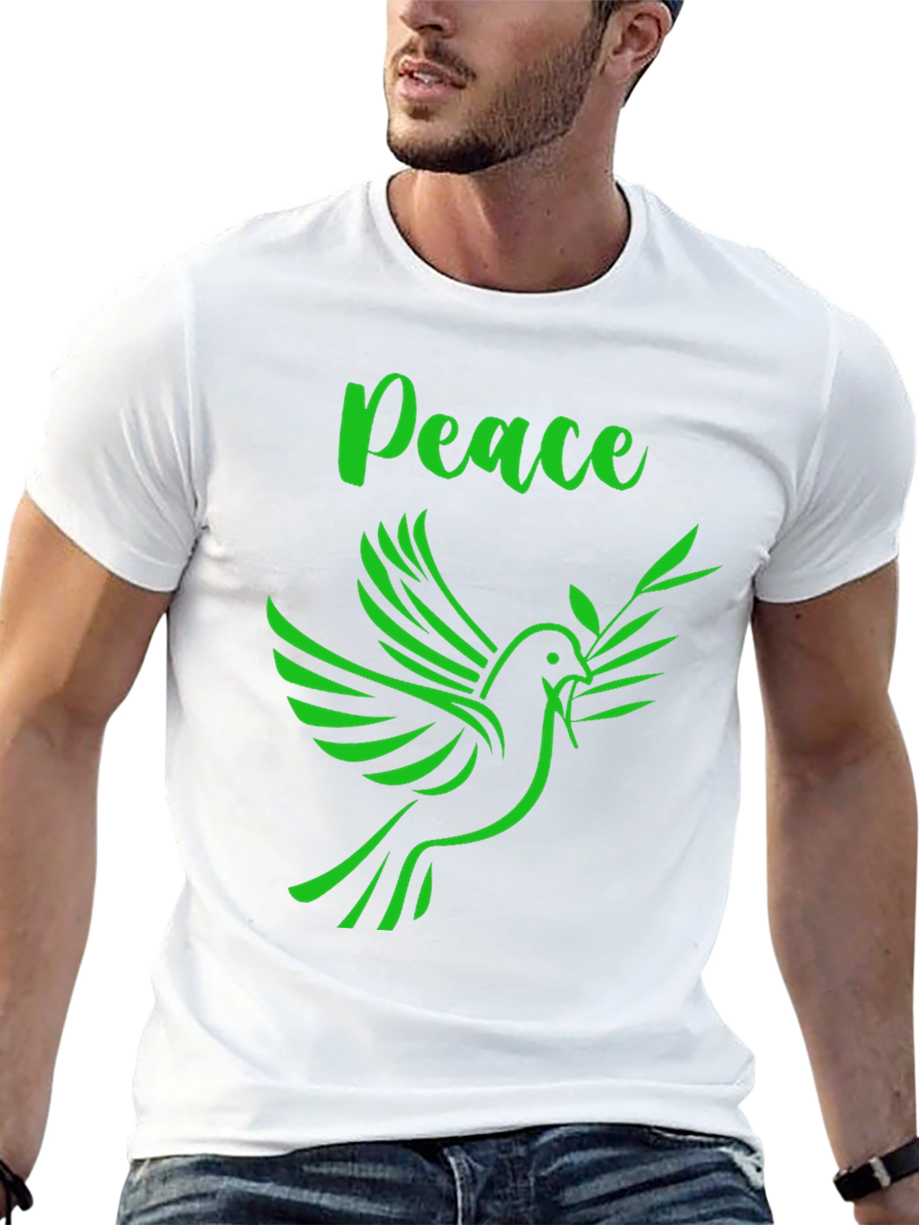 Black Peace Dove T-Shirt - Graphic Tee view 13