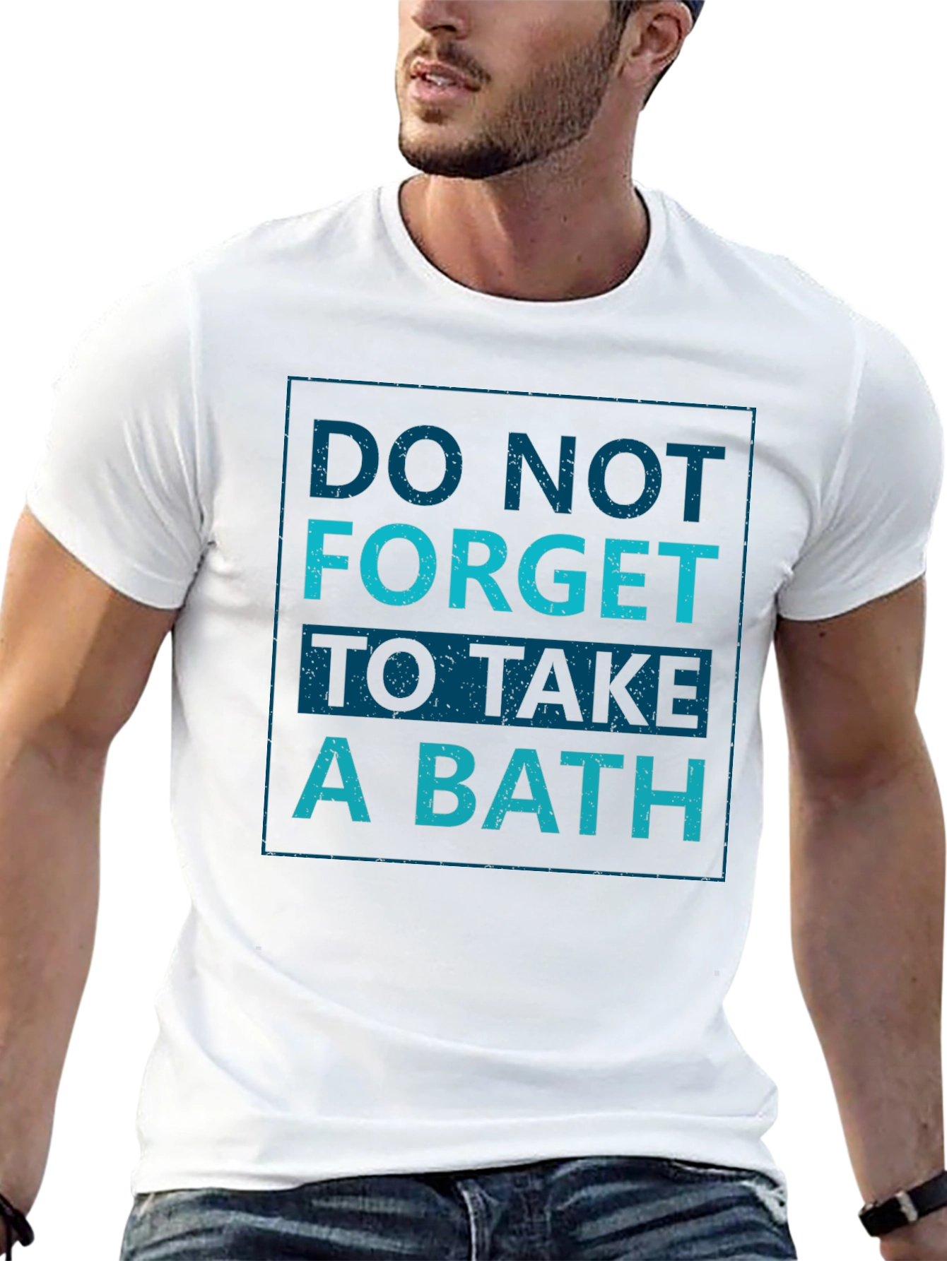 Black Do Not Forget To Take A Bath - Novelty Graphic T-Shirt view 13