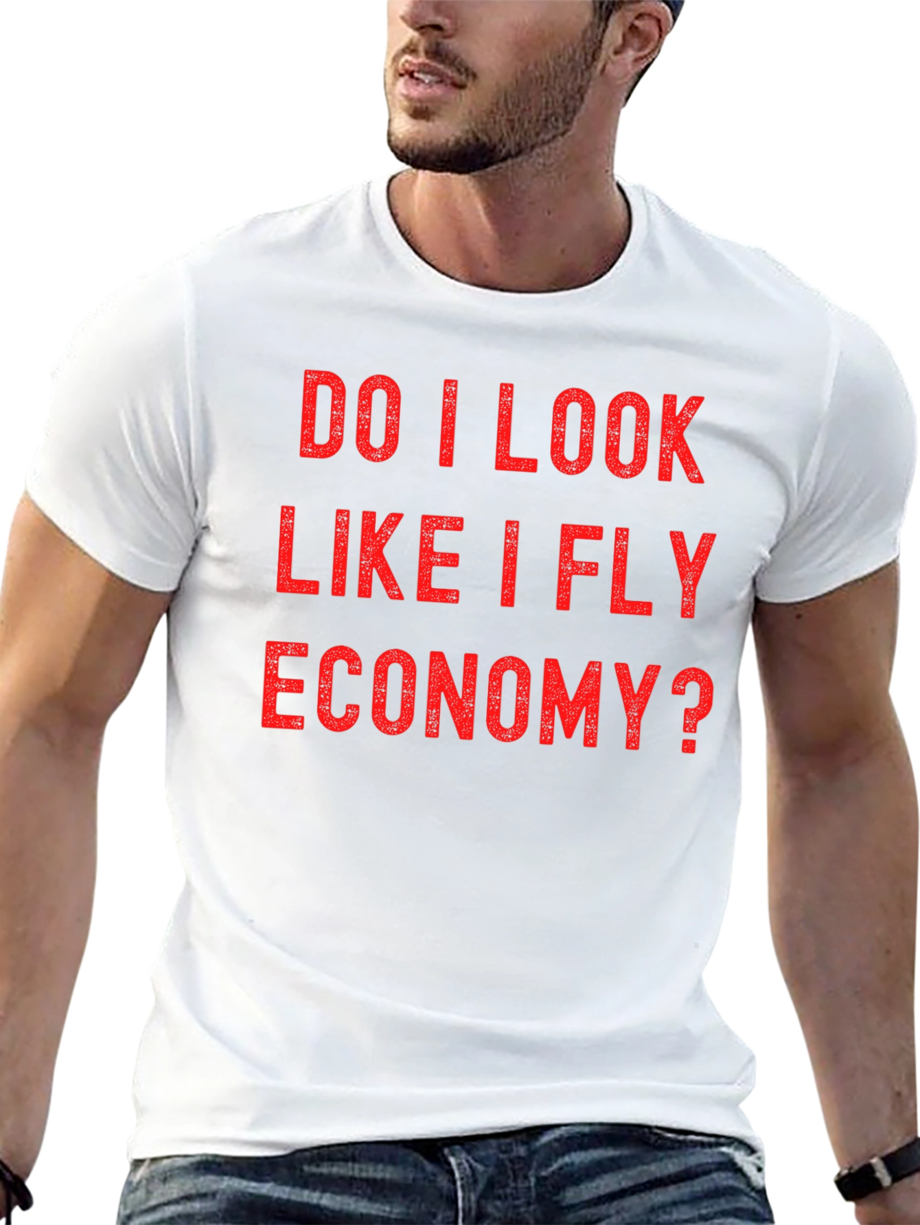 Black Do I Look Like I Fly Economy? Graphic Tee view 13