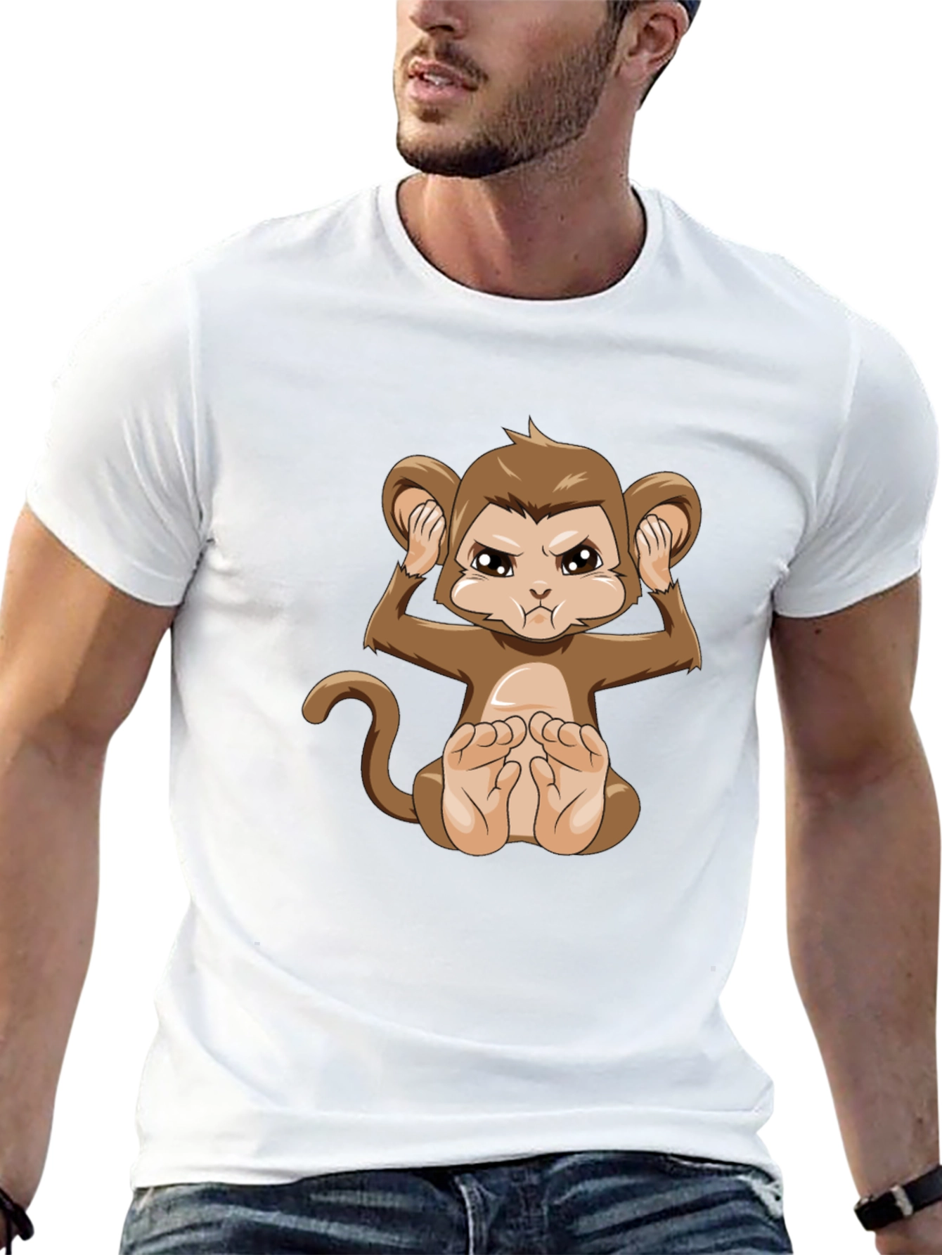 Black Monkey Graphic Black T-Shirt view 13