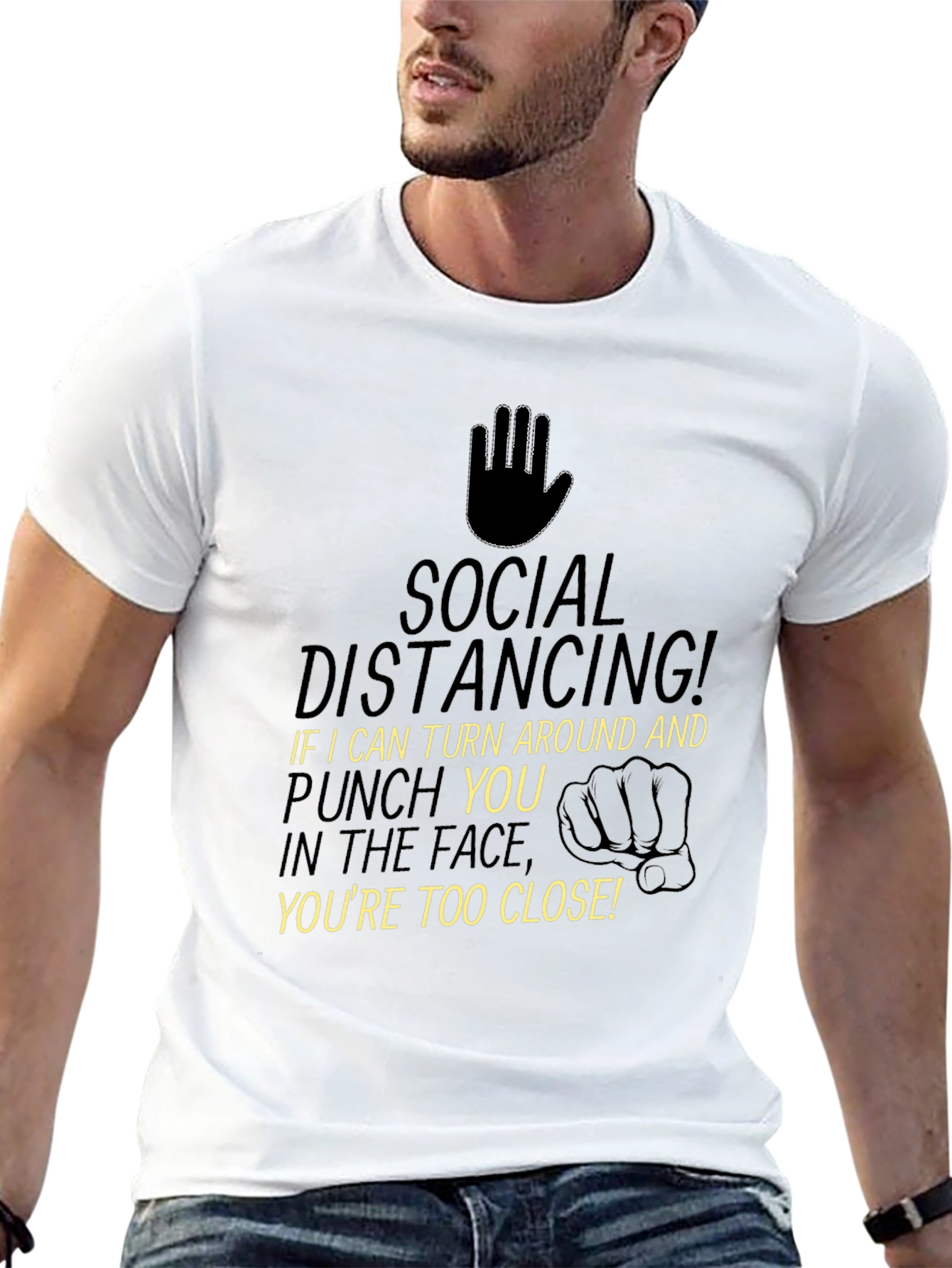 Black Social Distancing T-Shirt - Funny Quarantine Tee view 13