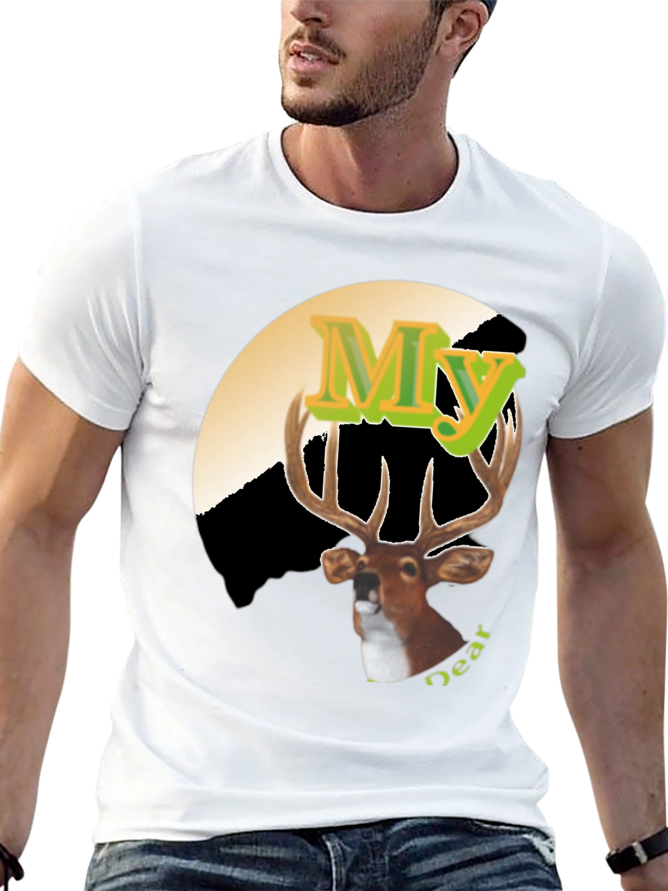 Black My Deer Graphic Tee - Novelty Hunting Shirt view 13