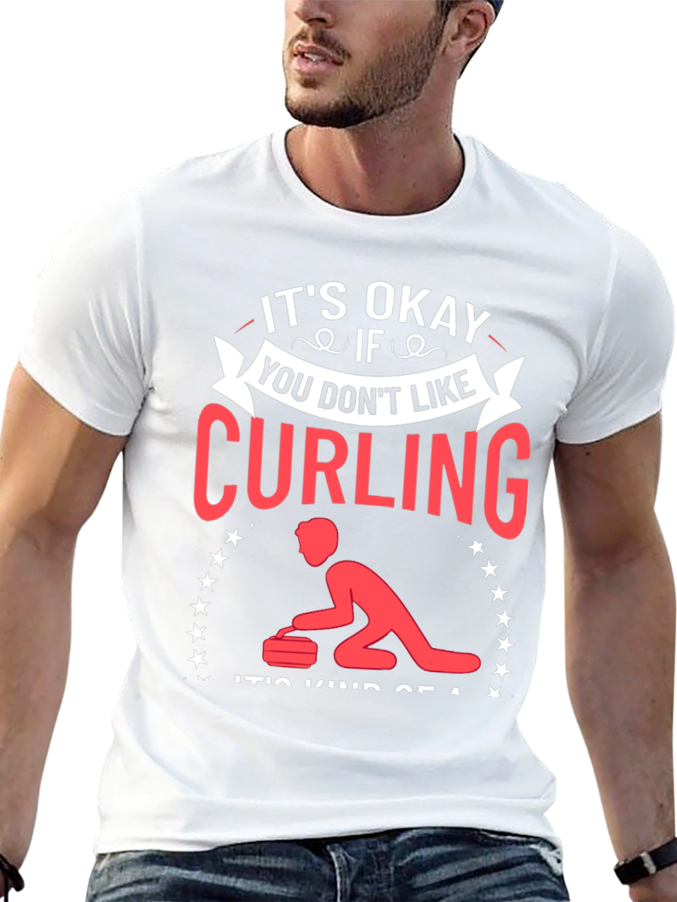 Black Curling Fan T-Shirt - "It's Okay If You Don't Like" view 13