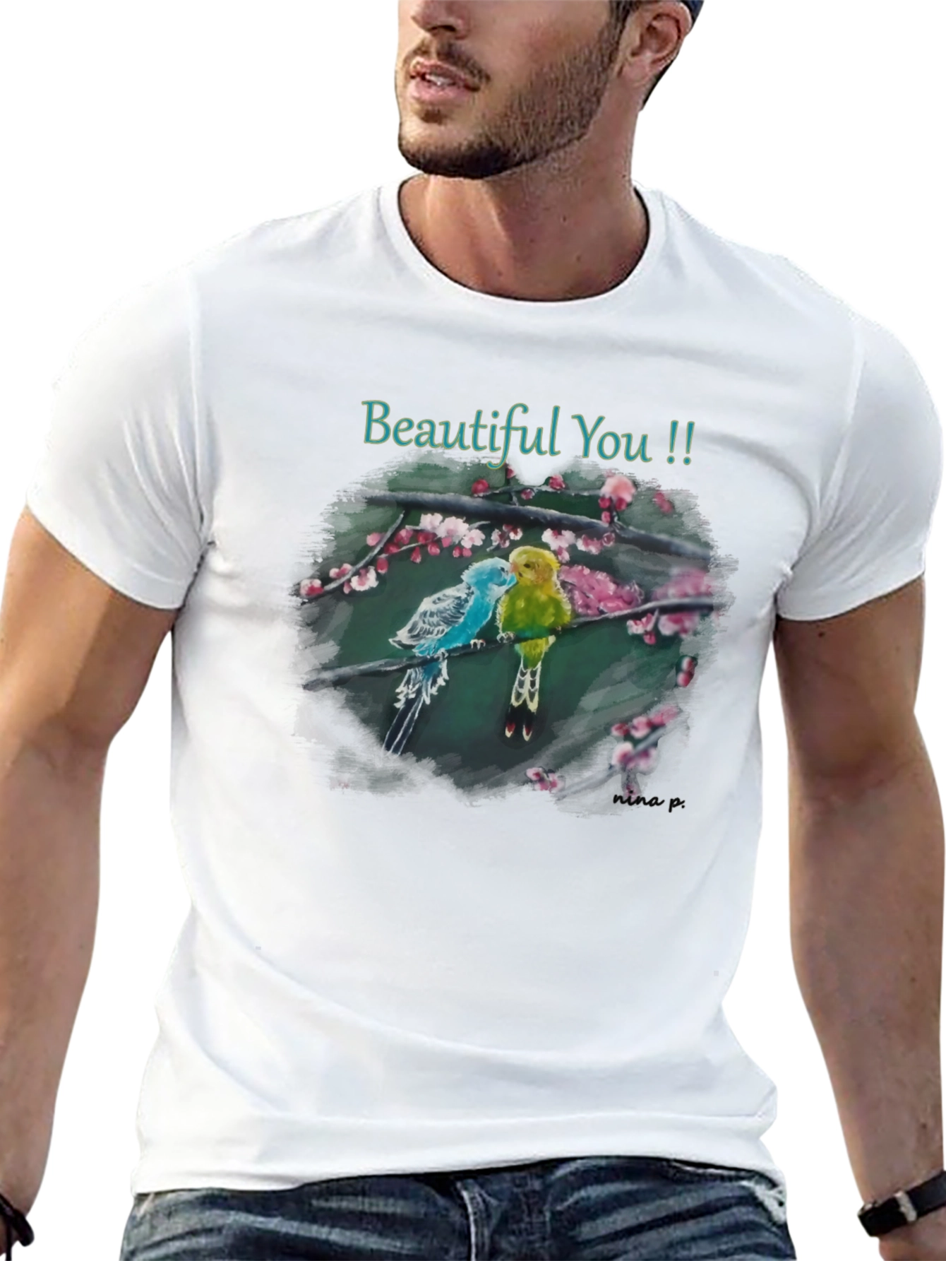Black Beautiful You Bird T-Shirt - Unique Design view 13