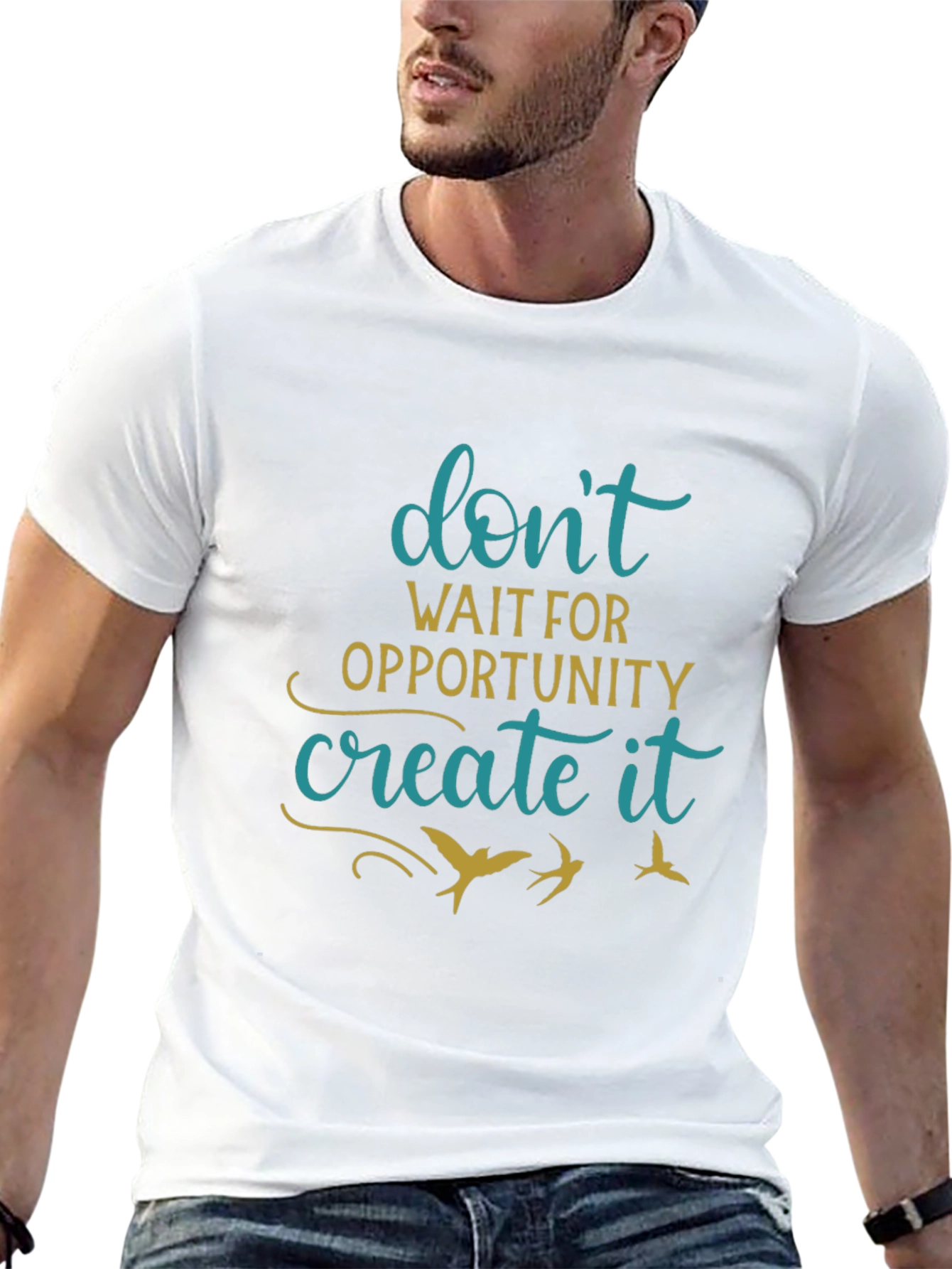 Black Inspiring Graphic Tee - Create Opportunity view 13