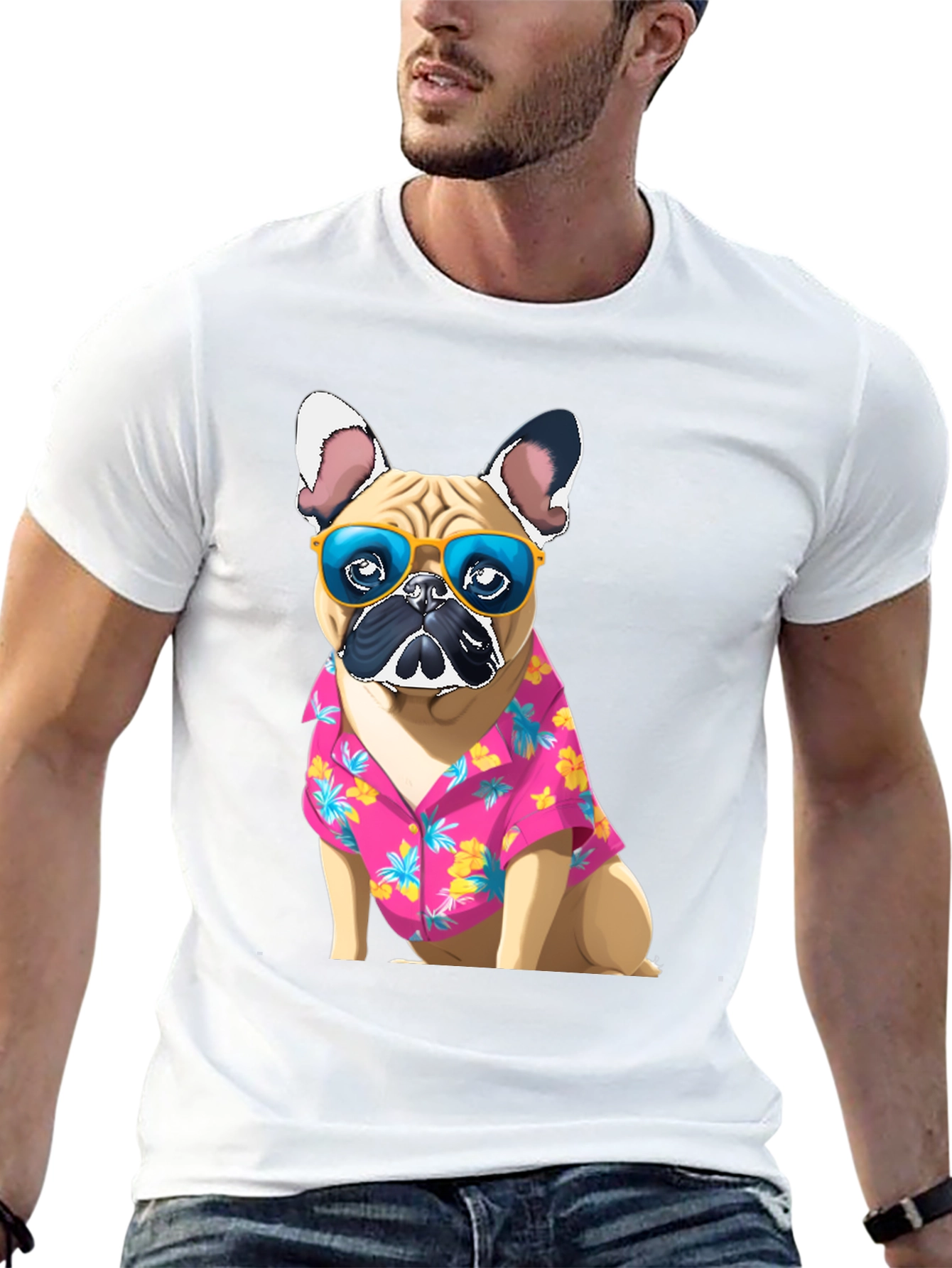 Black Dog Hawaiian Shirt T-Shirt view 13