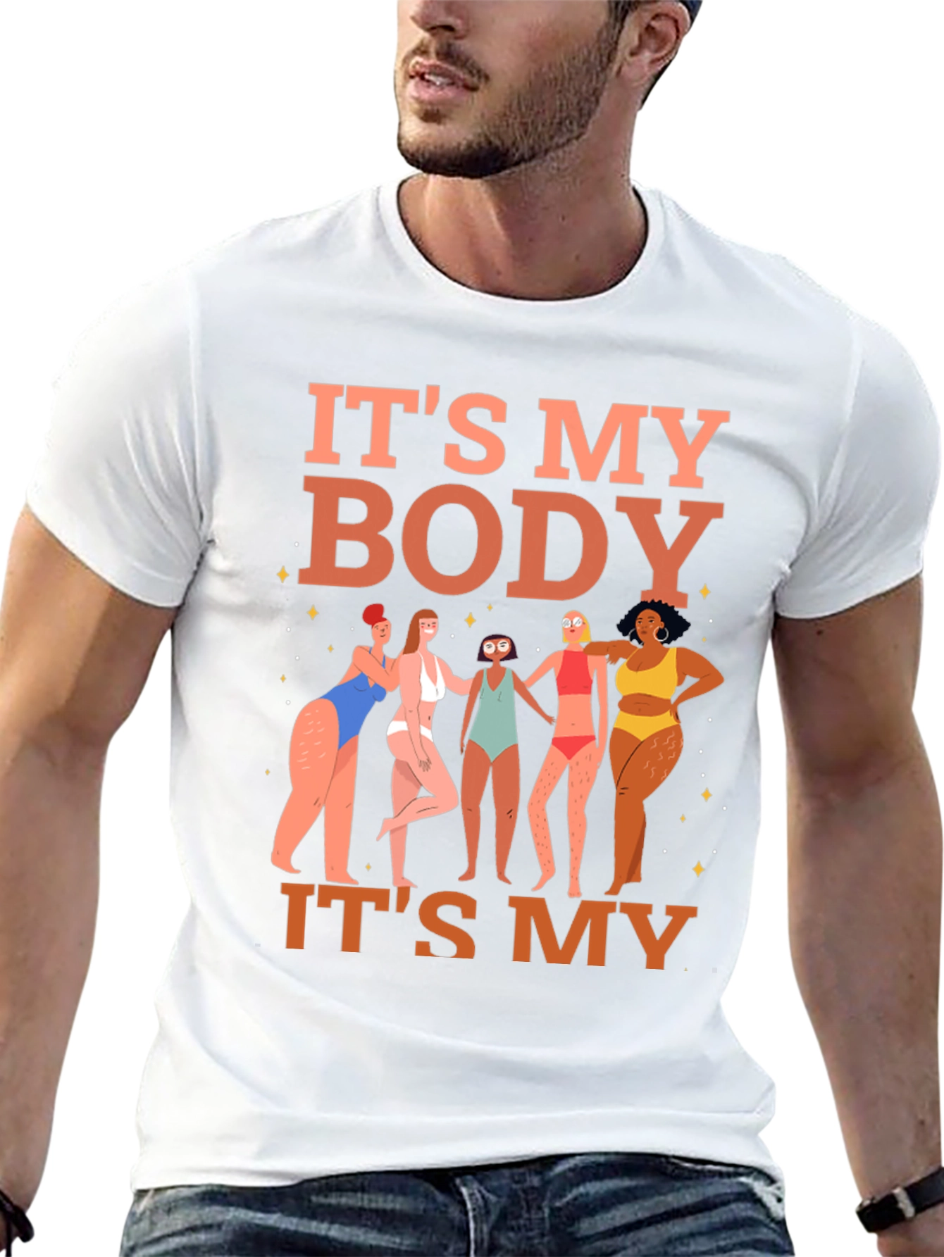 Black It's My Body T-Shirt - Women's Rights Graphic Tee view 13