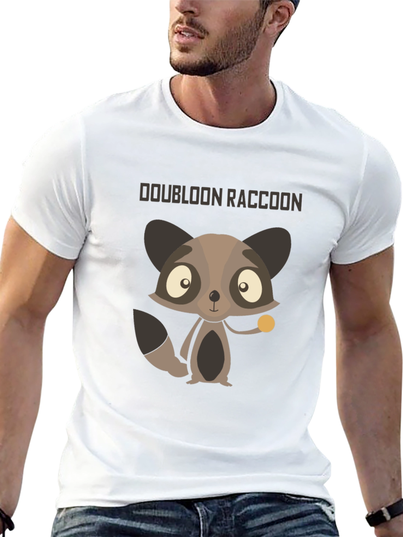 Black Doubloon Raccoon Graphic T-Shirt view 13