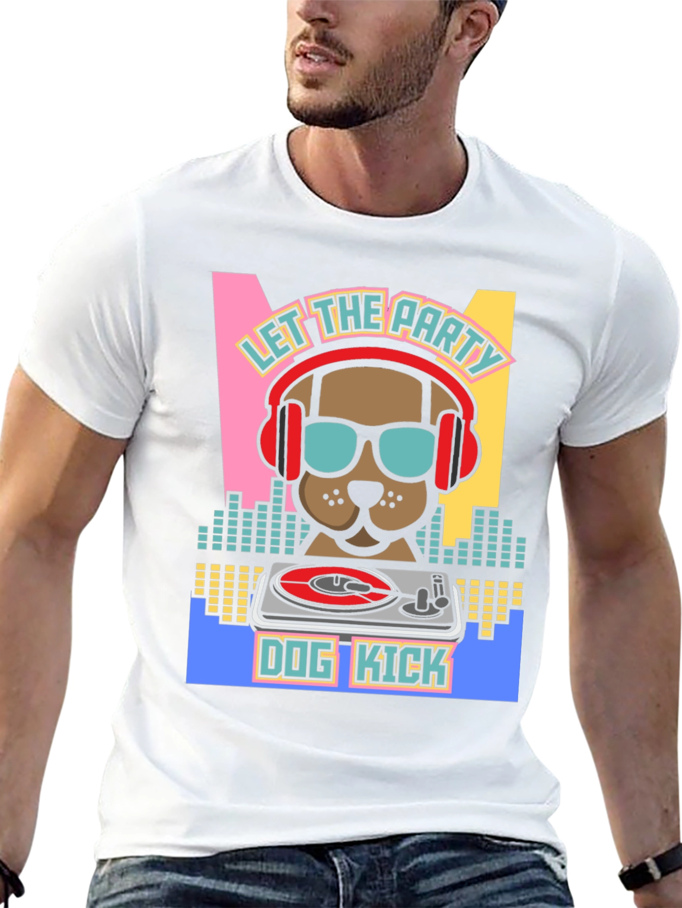 Black Dog Kick DJ T-Shirt view 13