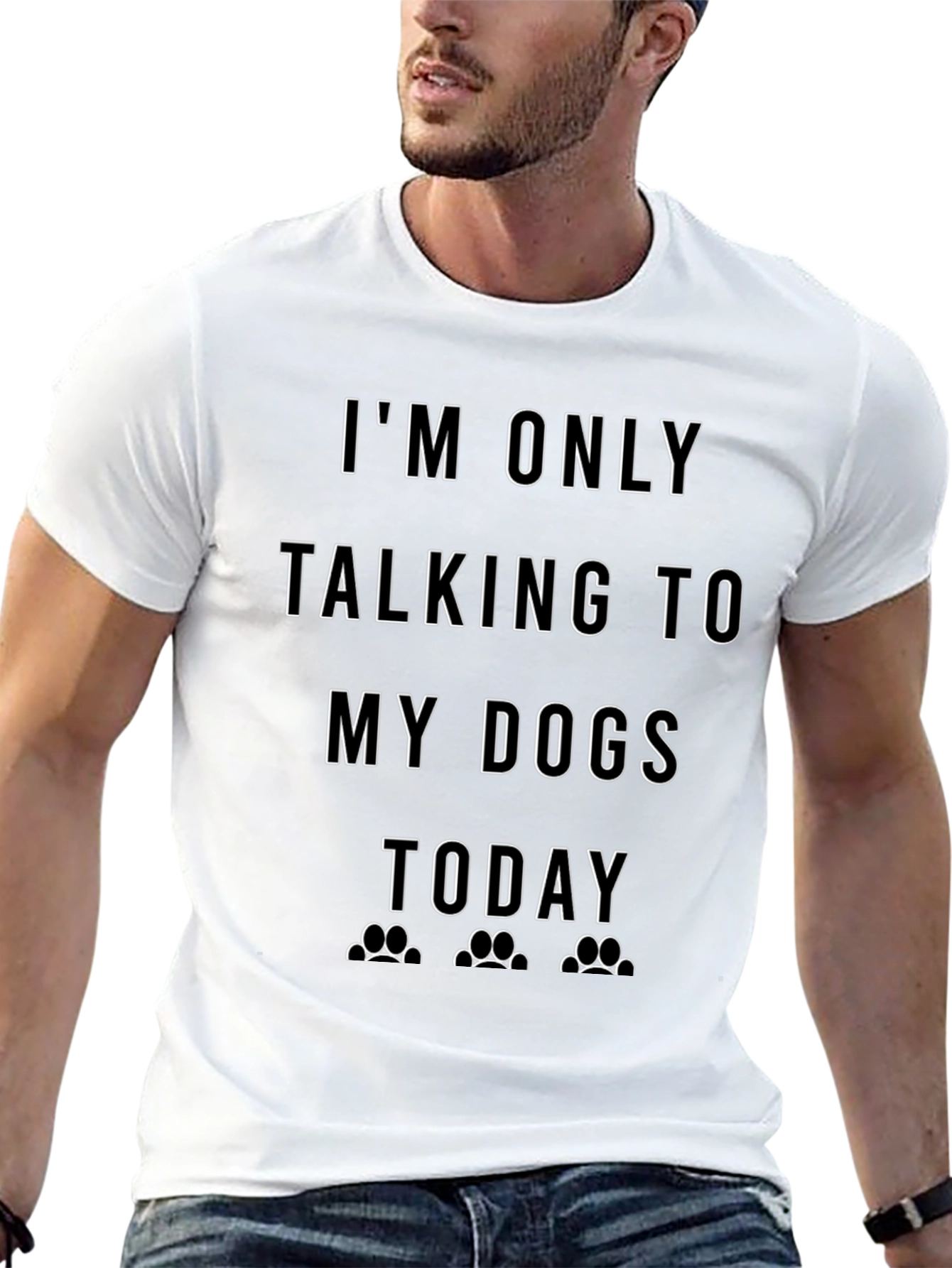 Black Dog Lover T-Shirt: I'm Only Talking to My Dogs Today view 13