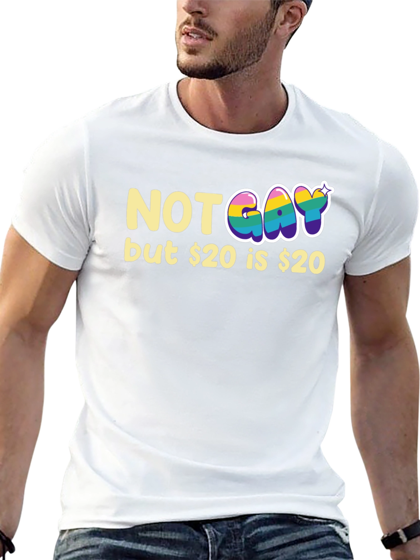Black Not Gay but $20 T-Shirt Funny Graphic Tee view 13