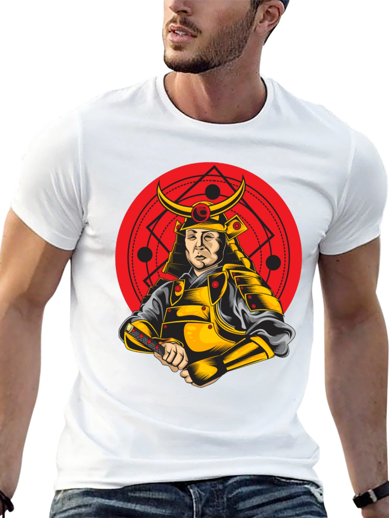 Black Samurai Warrior Graphic T-Shirt - Bold & Unique Design view 13