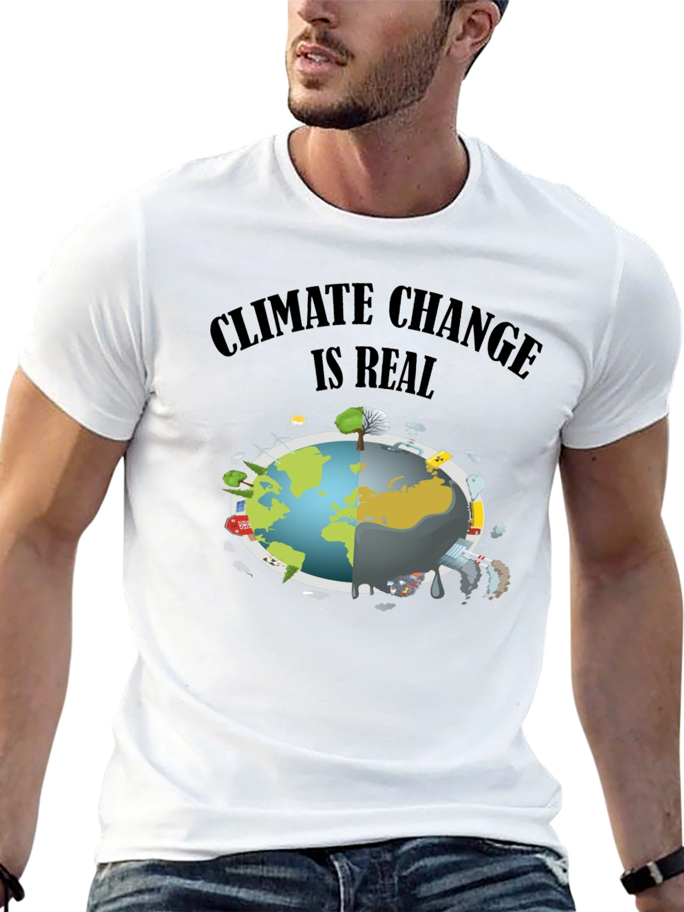 Black Climate Change Awareness T-Shirt view 13