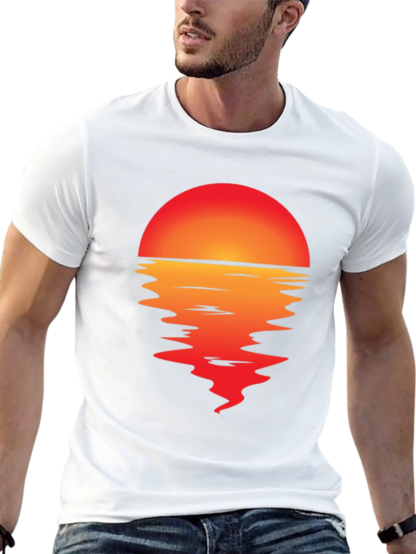 Black Sunset Graphic T-Shirt view 13