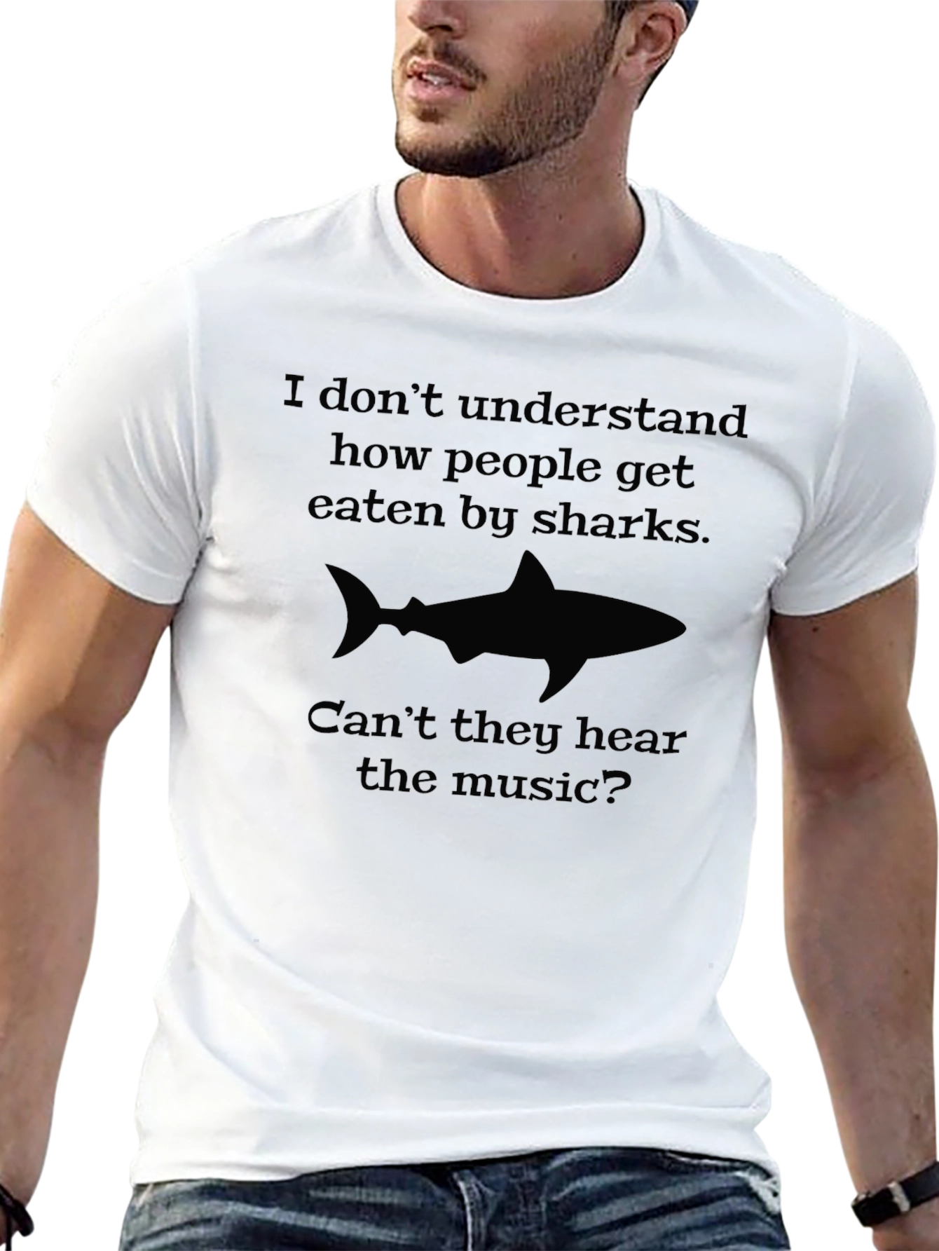 Black Shark Music T-Shirt - Funny Graphic Tee view 13