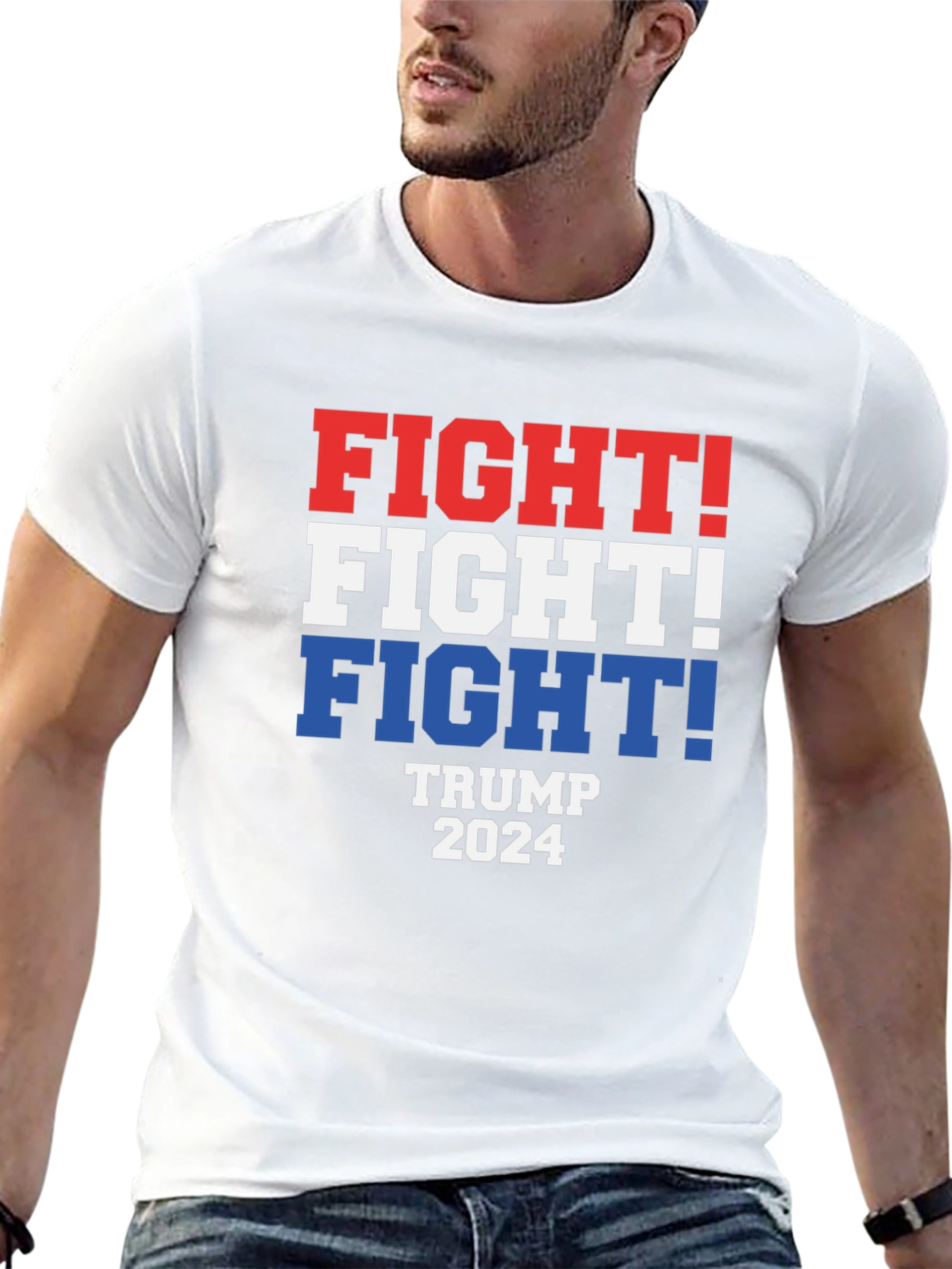 Black Fight! Trump 2024 Patriotic T-Shirt view 13