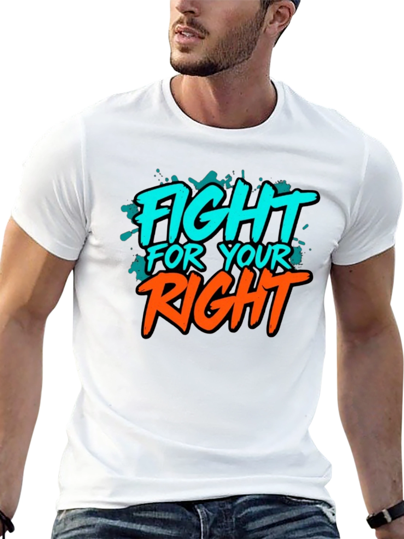 Black Fight For Your Right Graphic Tee view 13