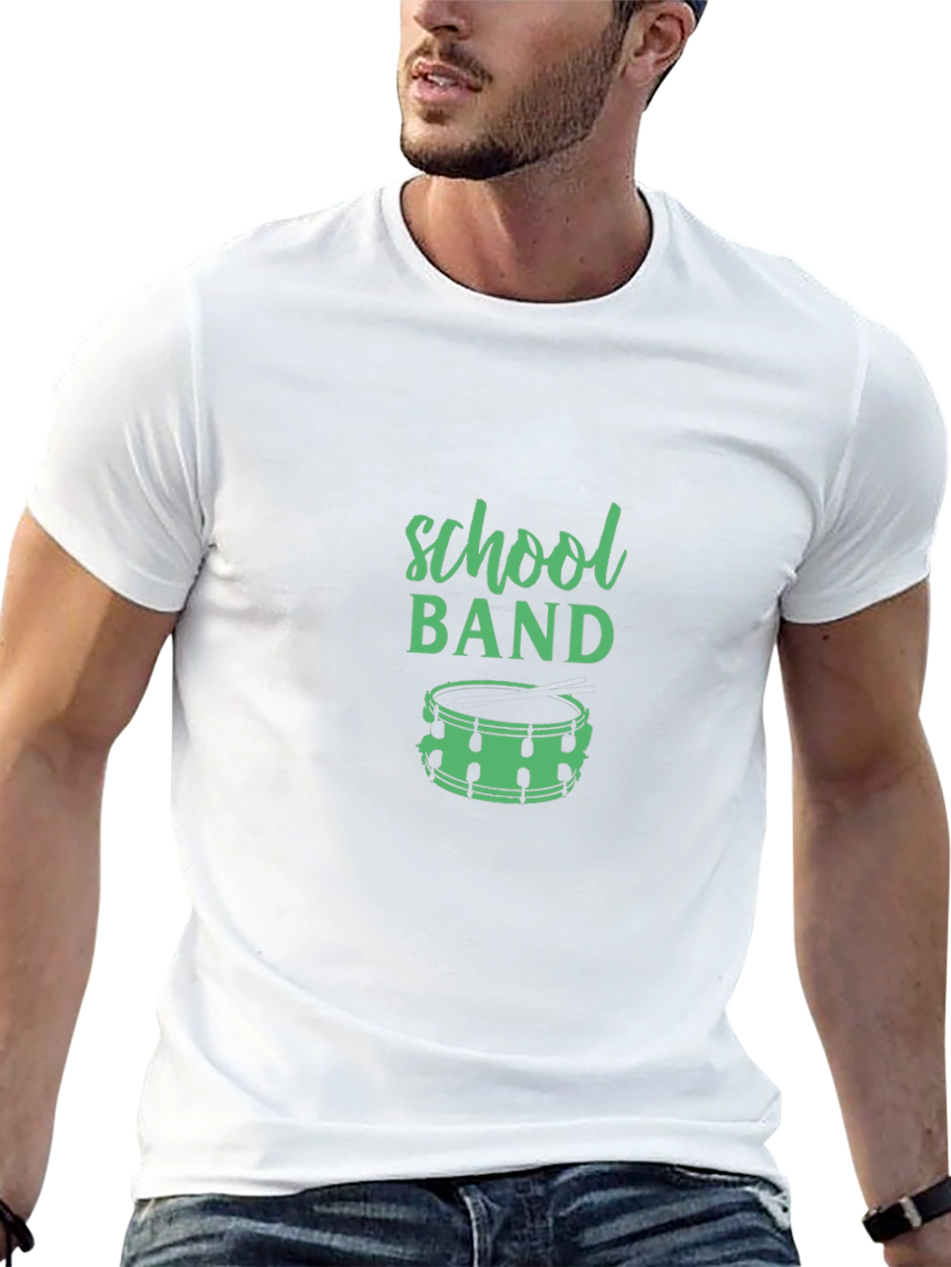Black School Band Drummer Graphic Tee - Black view 13
