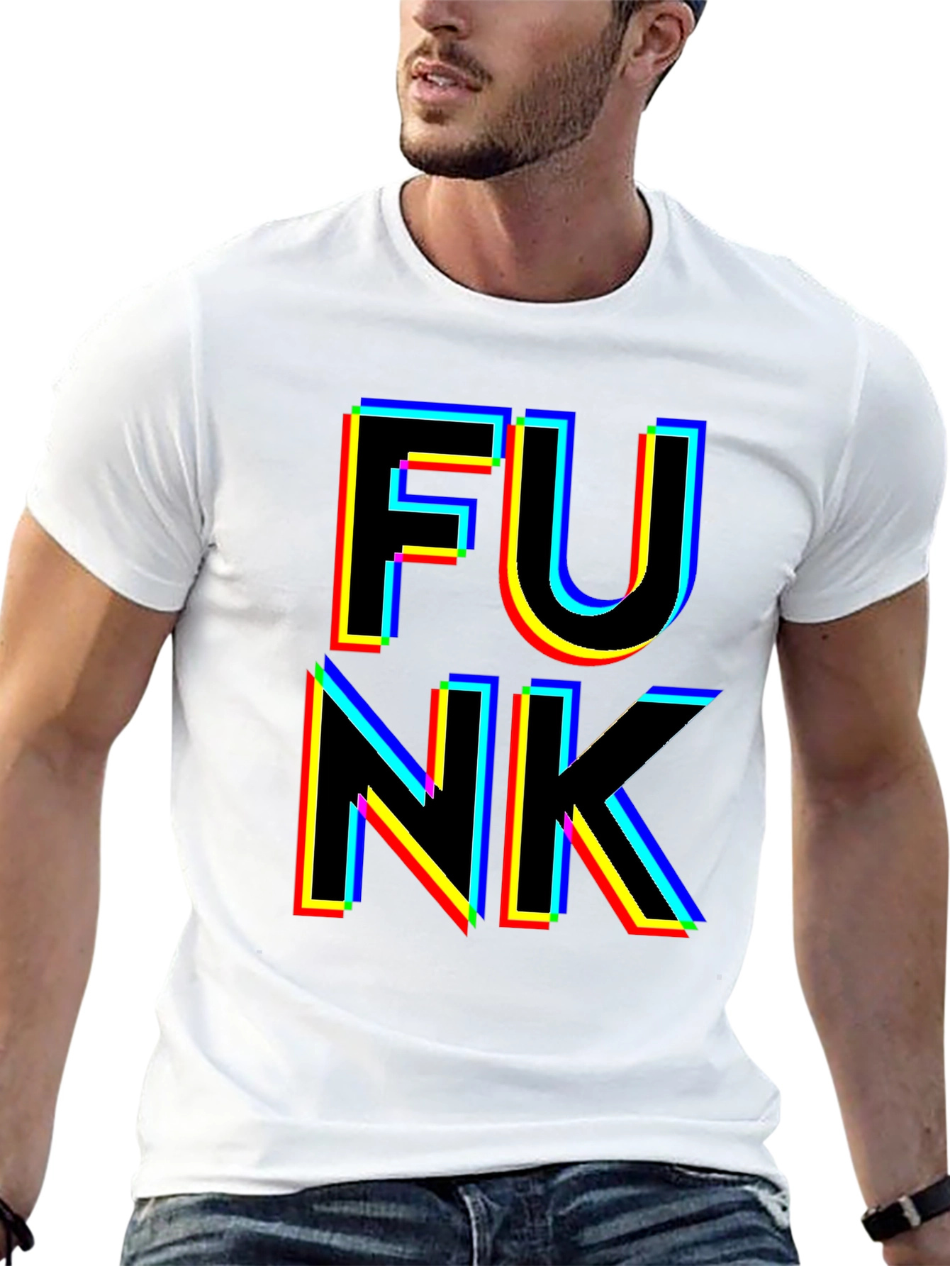 Black Retro Funk Graphic T-Shirt view 13