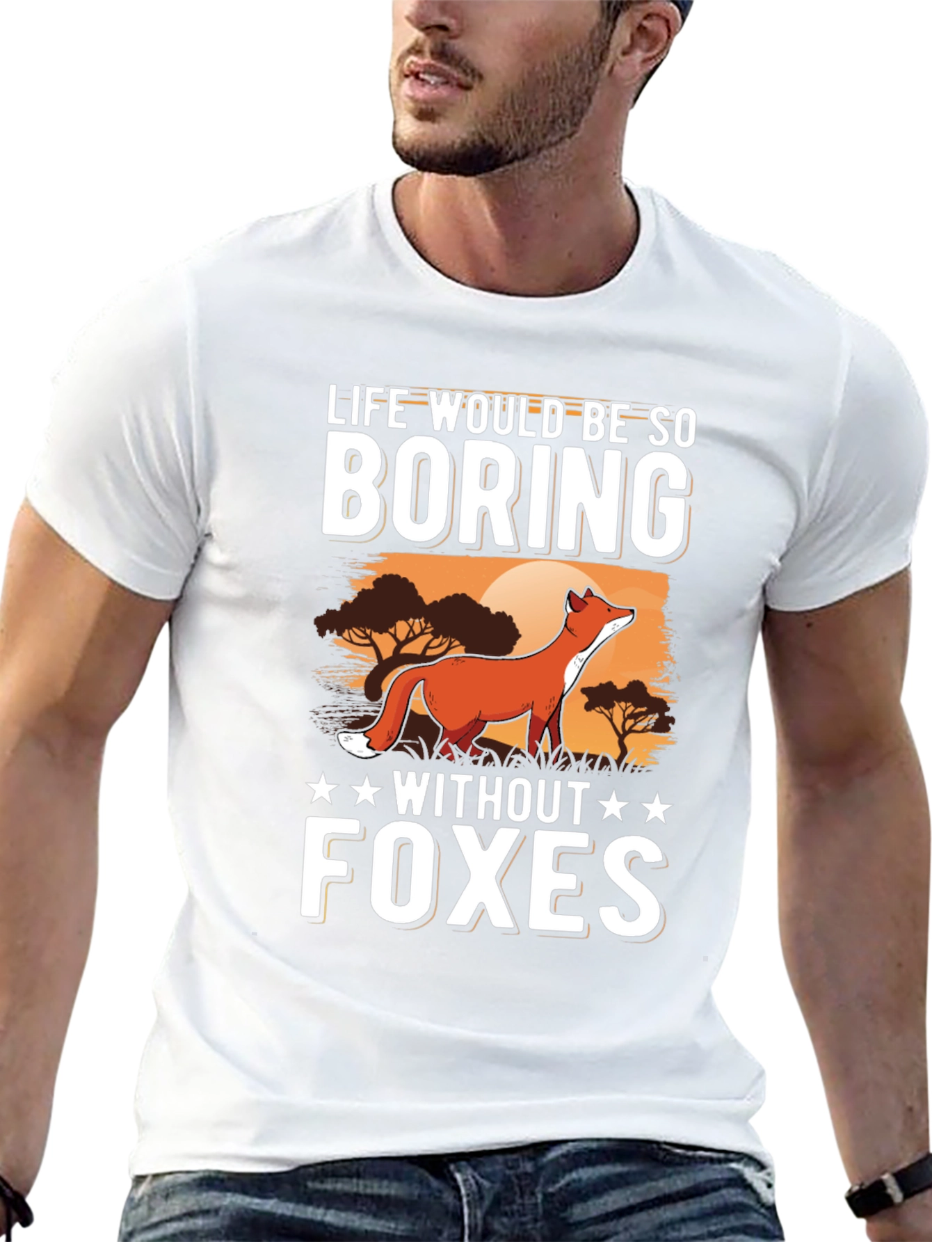 Black Life Would Be So Boring Without Foxes T-Shirt view 13