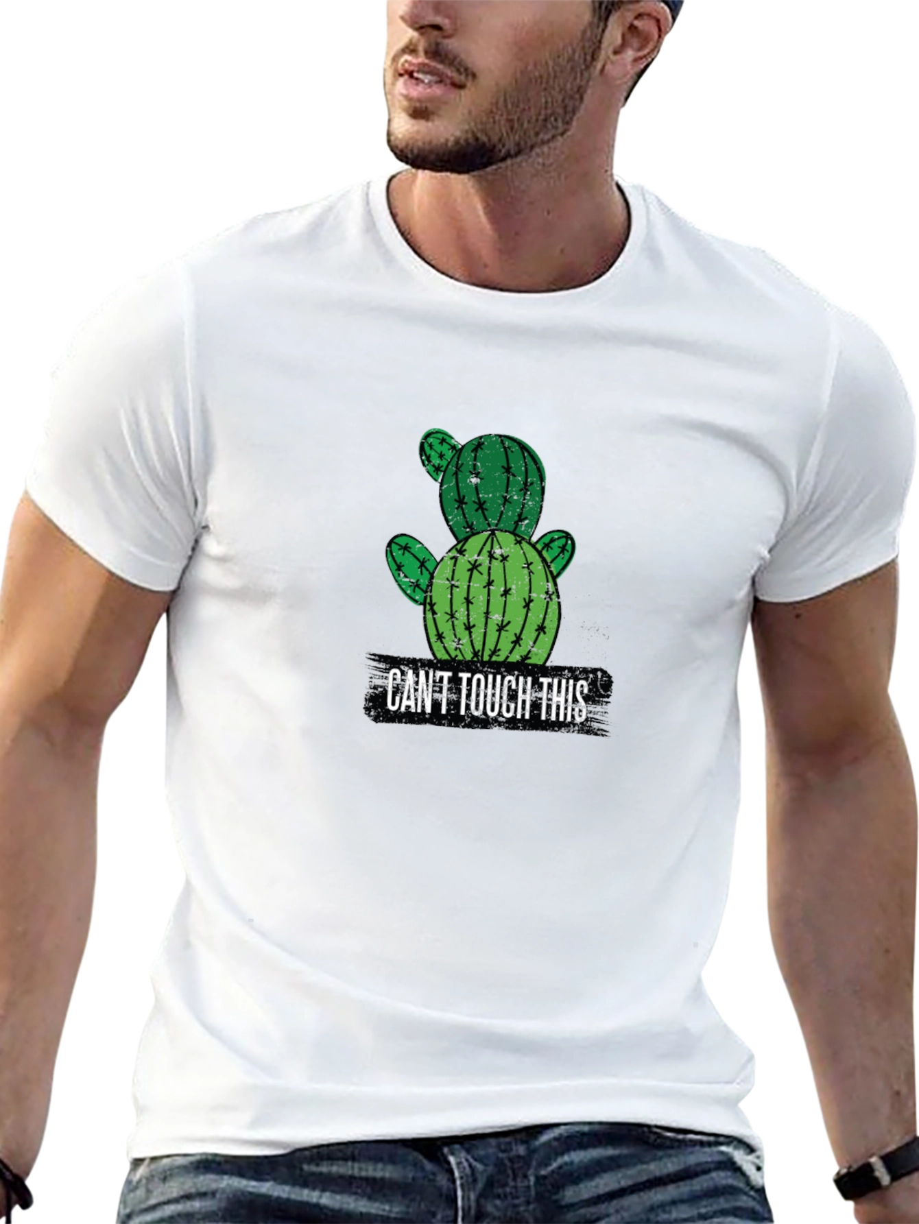 Black Cactus Graphic T-Shirt - "Can't Touch This" view 13