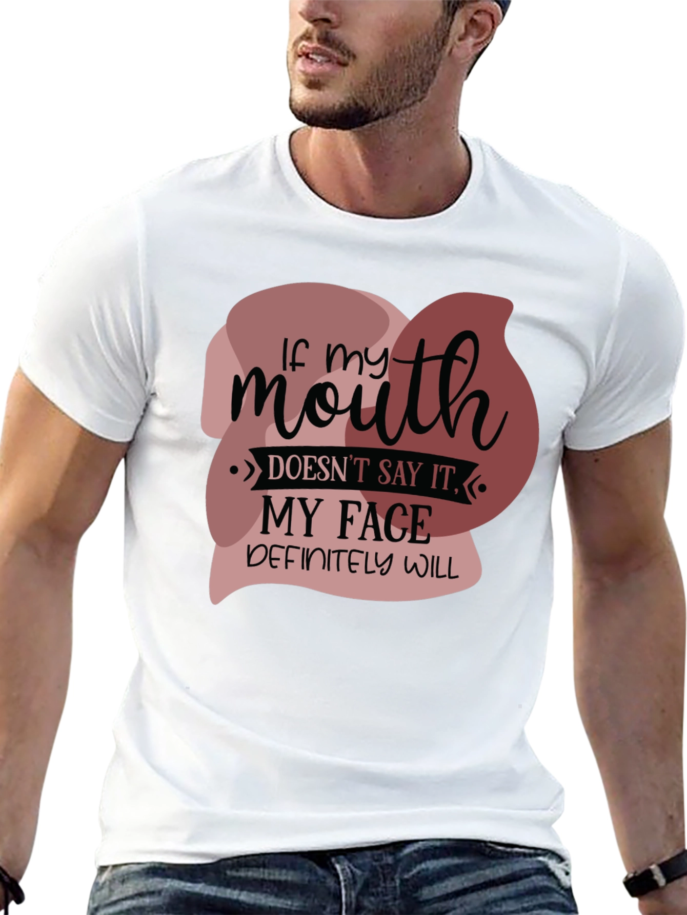 Black Funny 'If my mouth doesn't say it' Graphic Tee view 13
