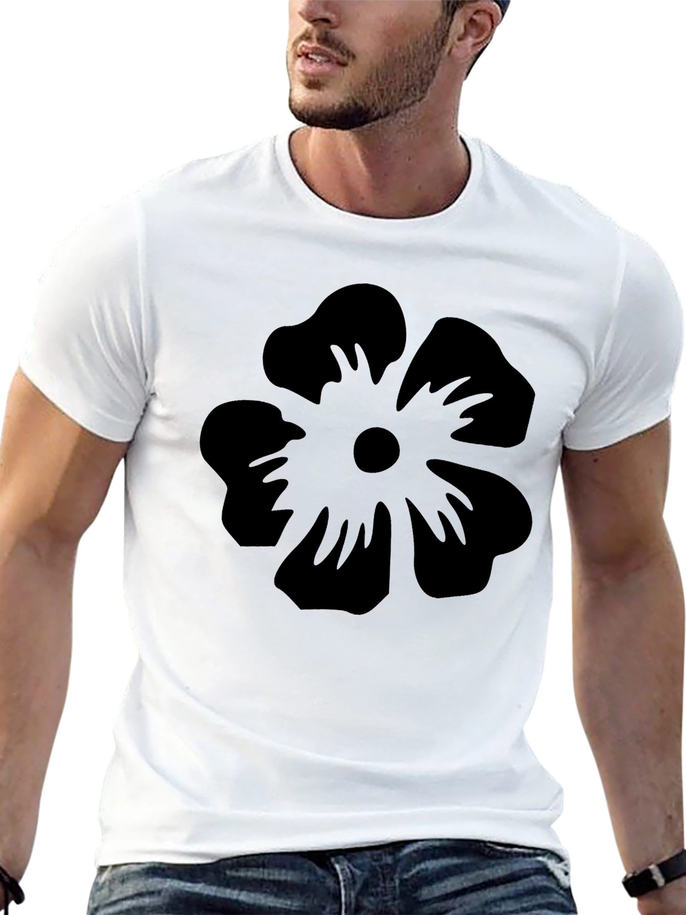 Black Black Floral Graphic Tee - Casual Style view 13