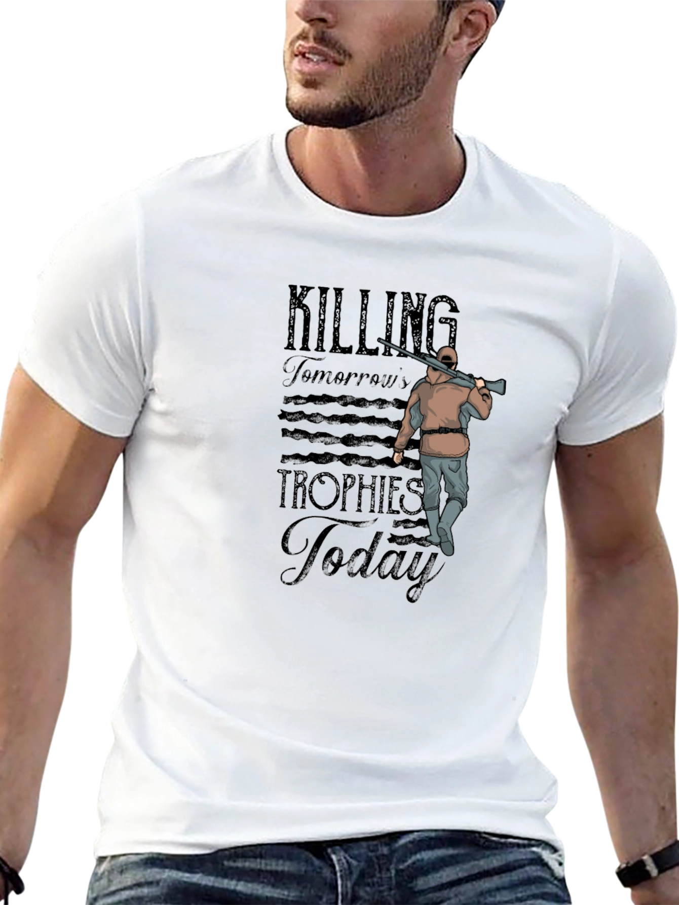 Black Hunting T-Shirt: Killing Tomorrow's Trophies Today view 13