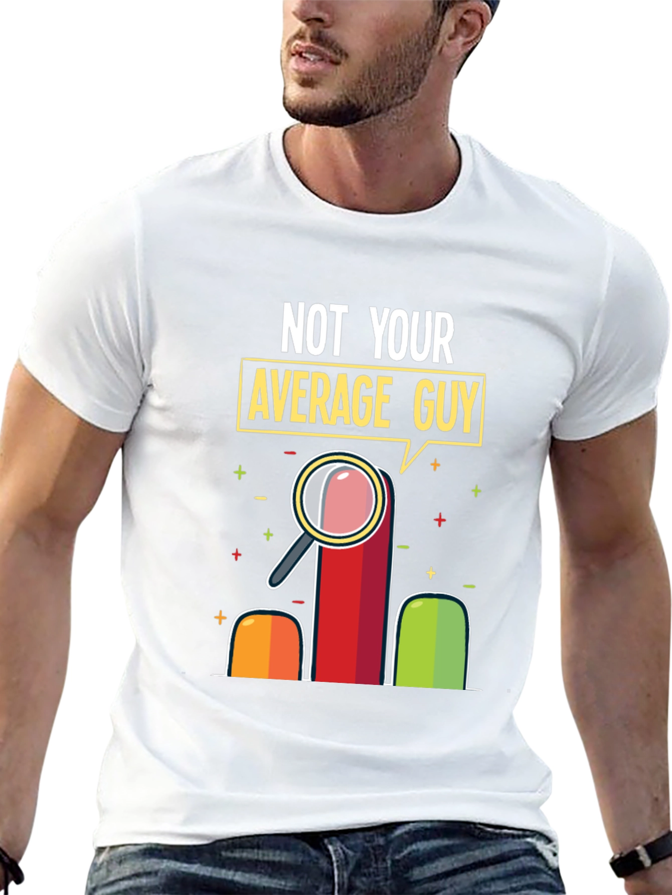 Black Not Your Average Guy Graphic T-Shirt view 13