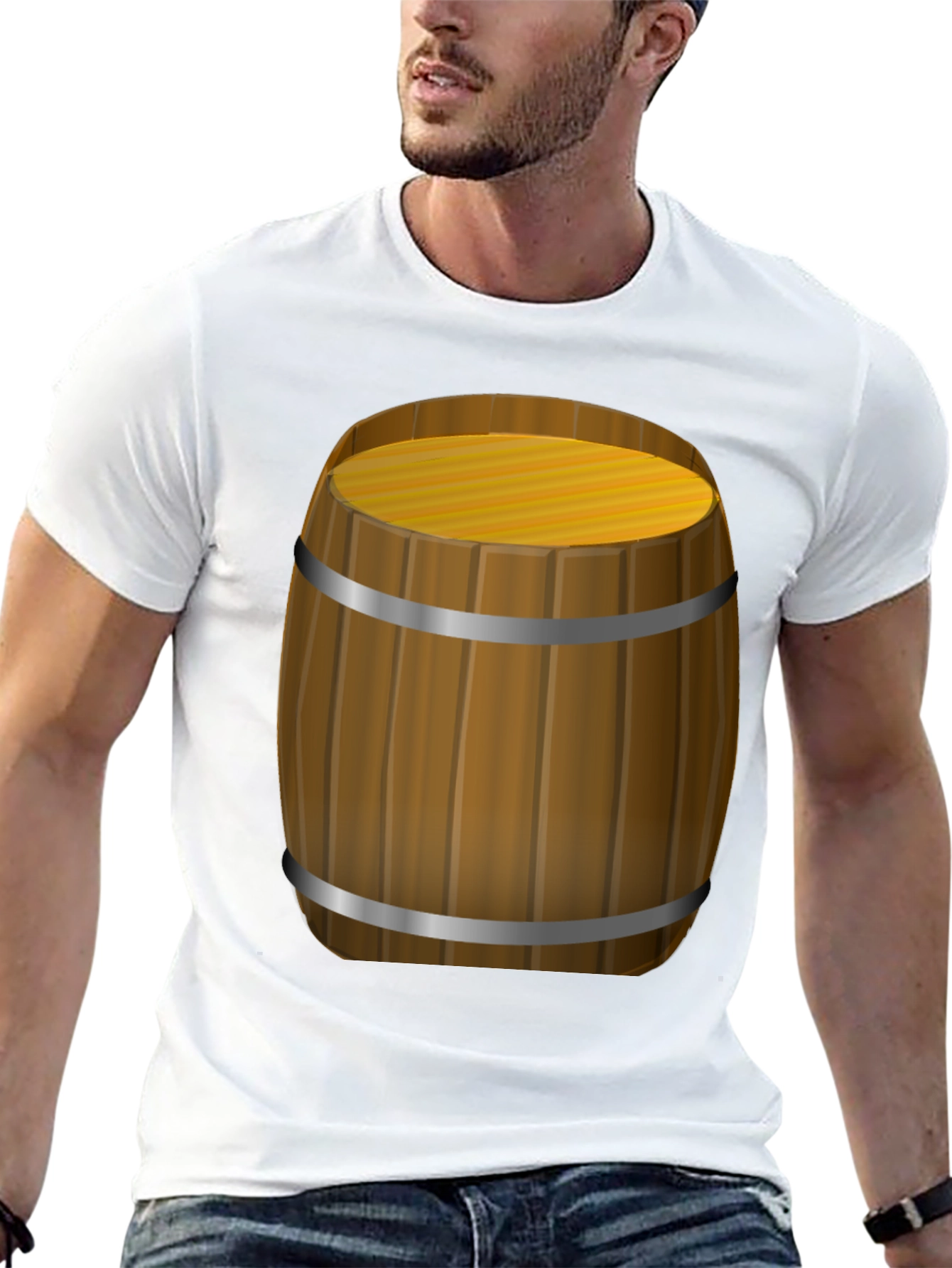 Black Novelty Barrel Graphic T-Shirt view 13