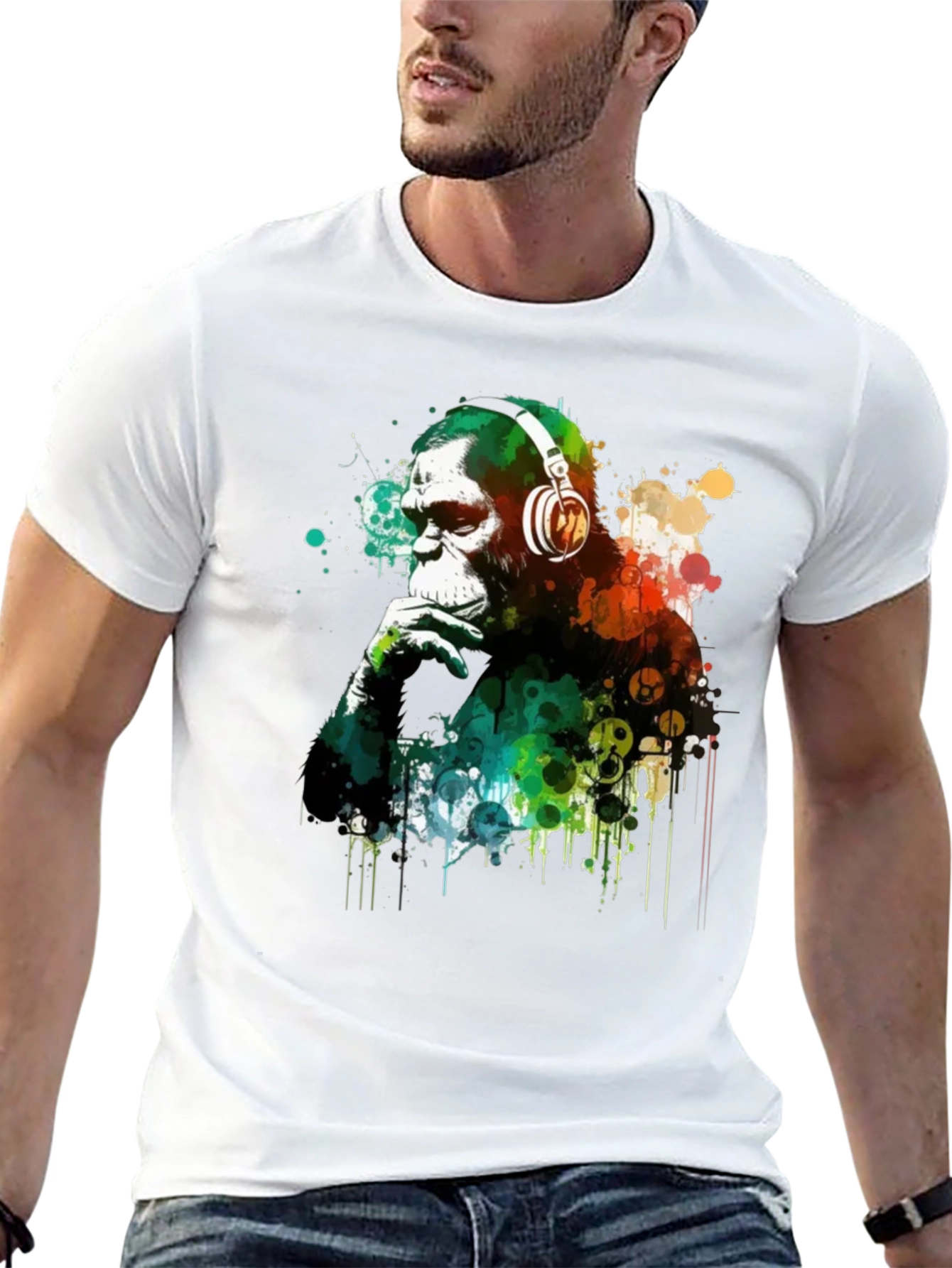 Black Monkey DJ Graphic T-Shirt view 13