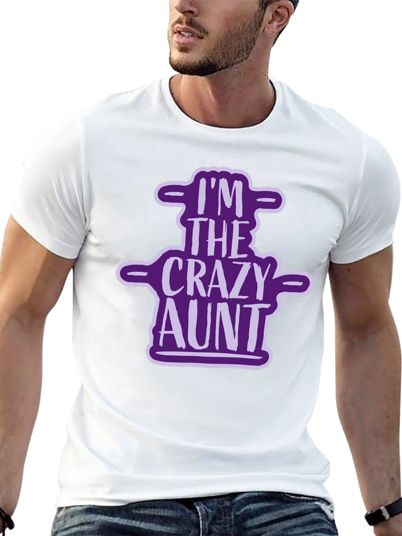 Black Crazy Aunt Graphic Tee - Novelty T-Shirt view 13
