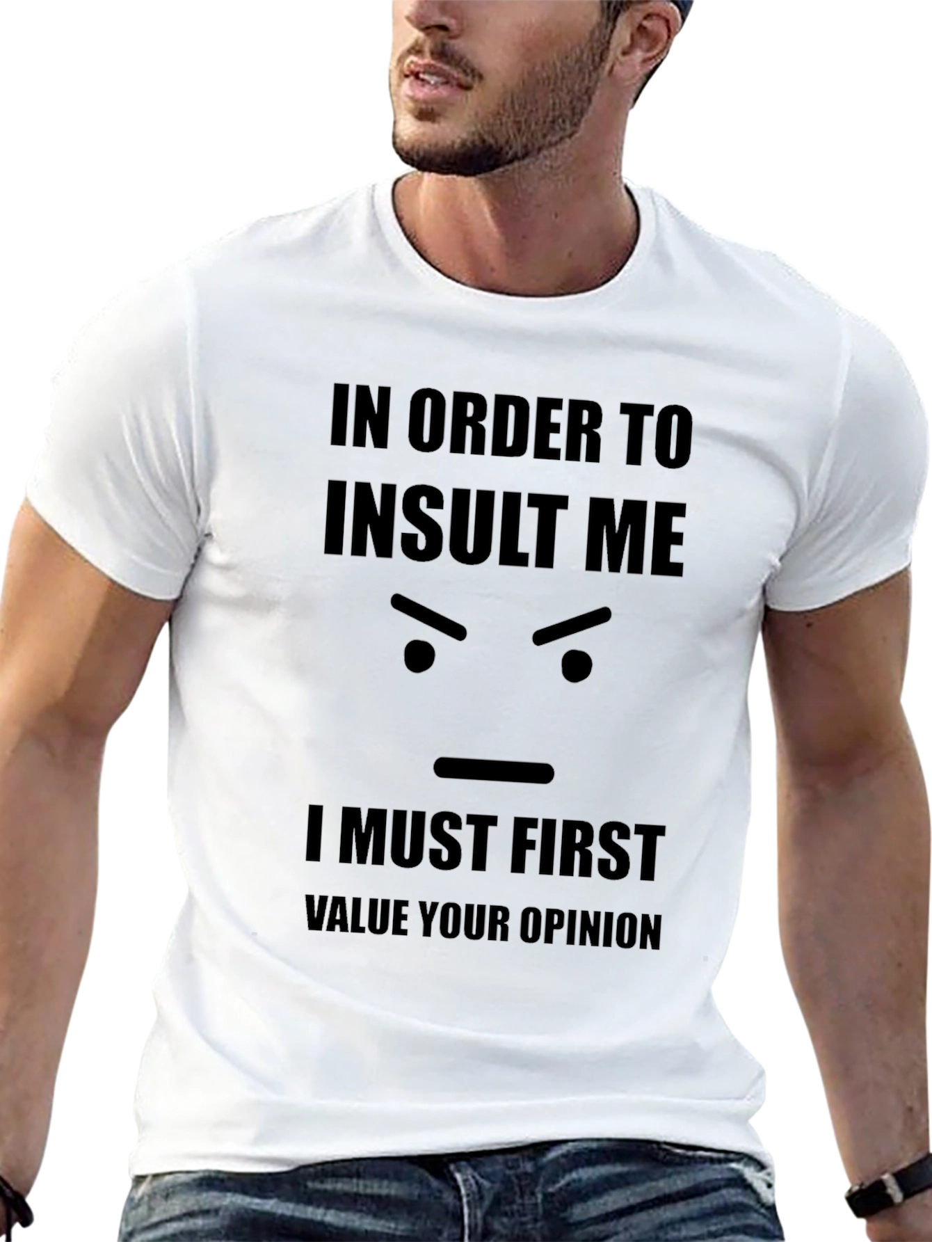 Black Funny Sarcastic Graphic Tee - Insult Me T-Shirt view 13