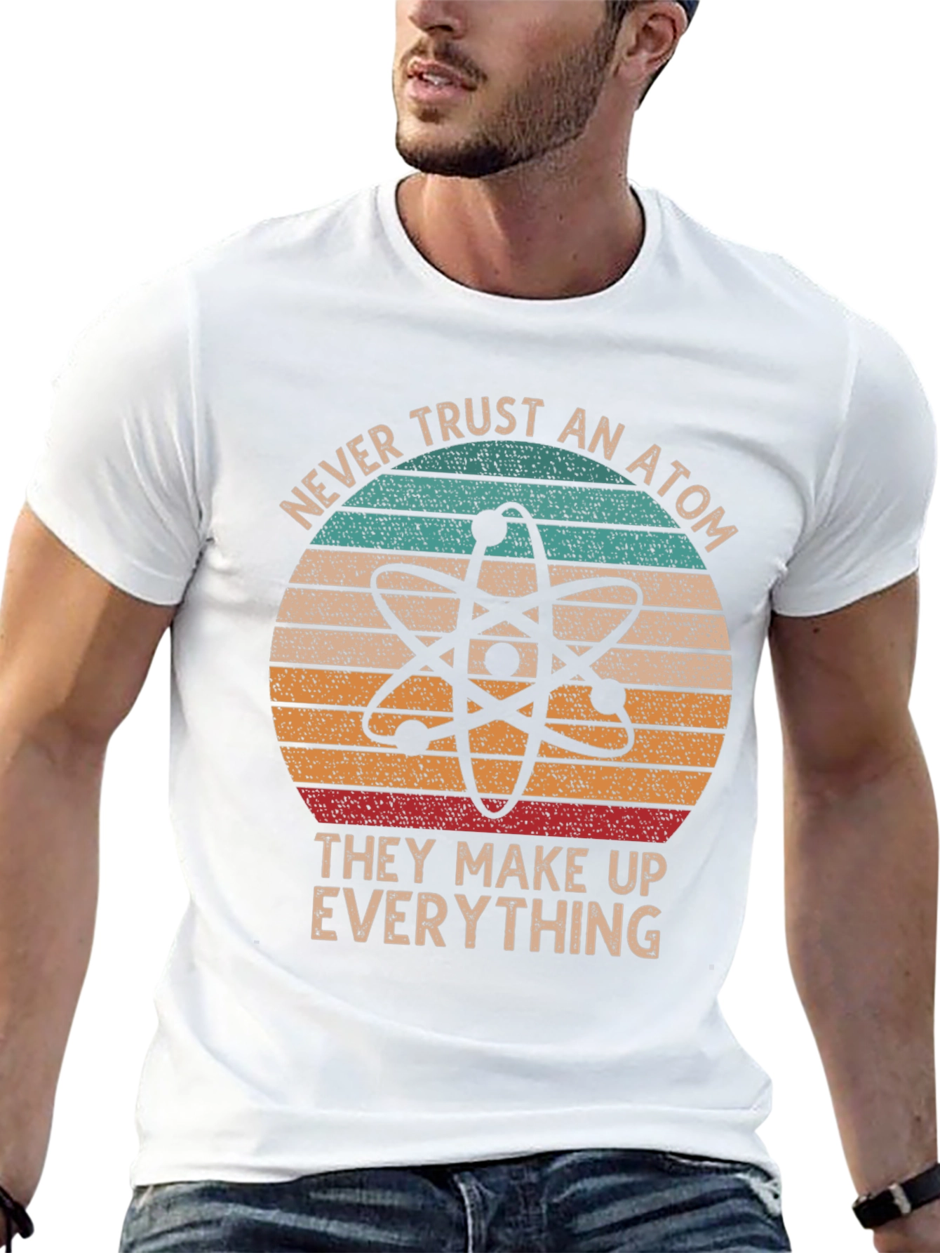 Black Never Trust An Atom T-Shirt view 13