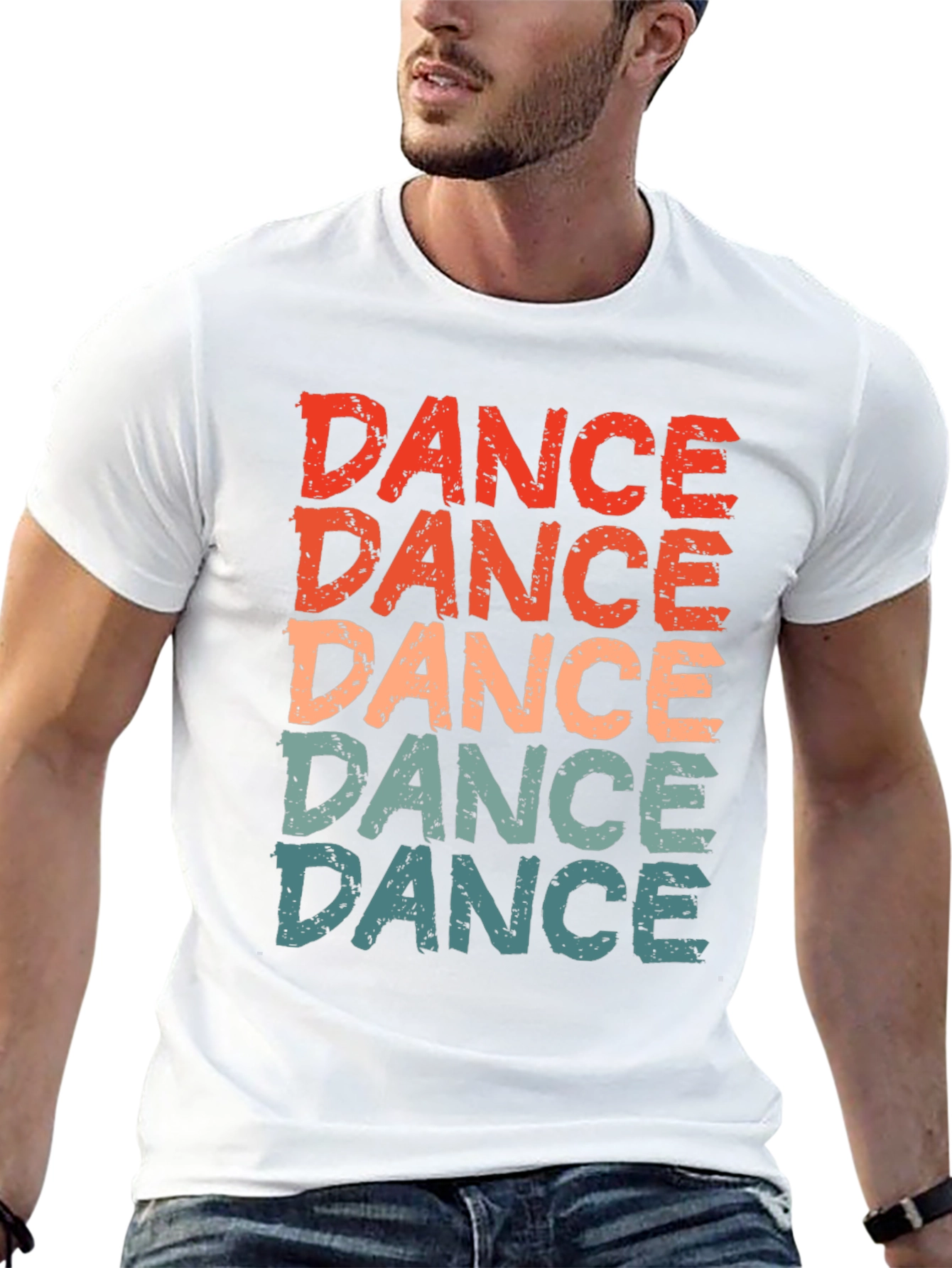 Black Retro "Dance" Graphic T-Shirt view 13