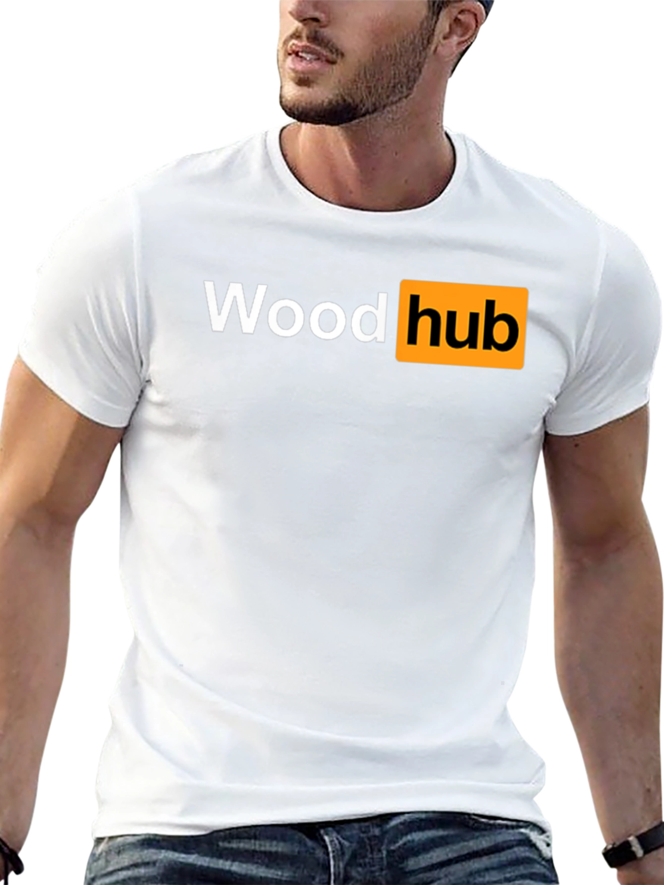 Black Wood Hub Black T-Shirt - Funny Design view 13