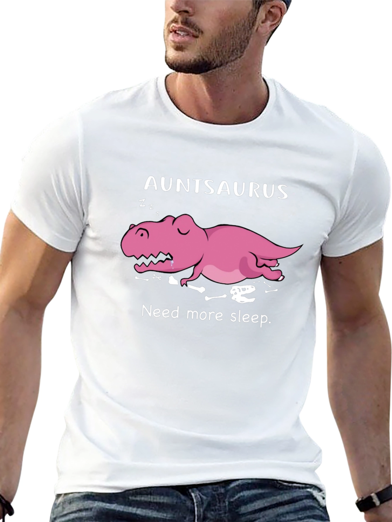 Black Auntsaurus T-Shirt - Need More Sleep Tee view 13