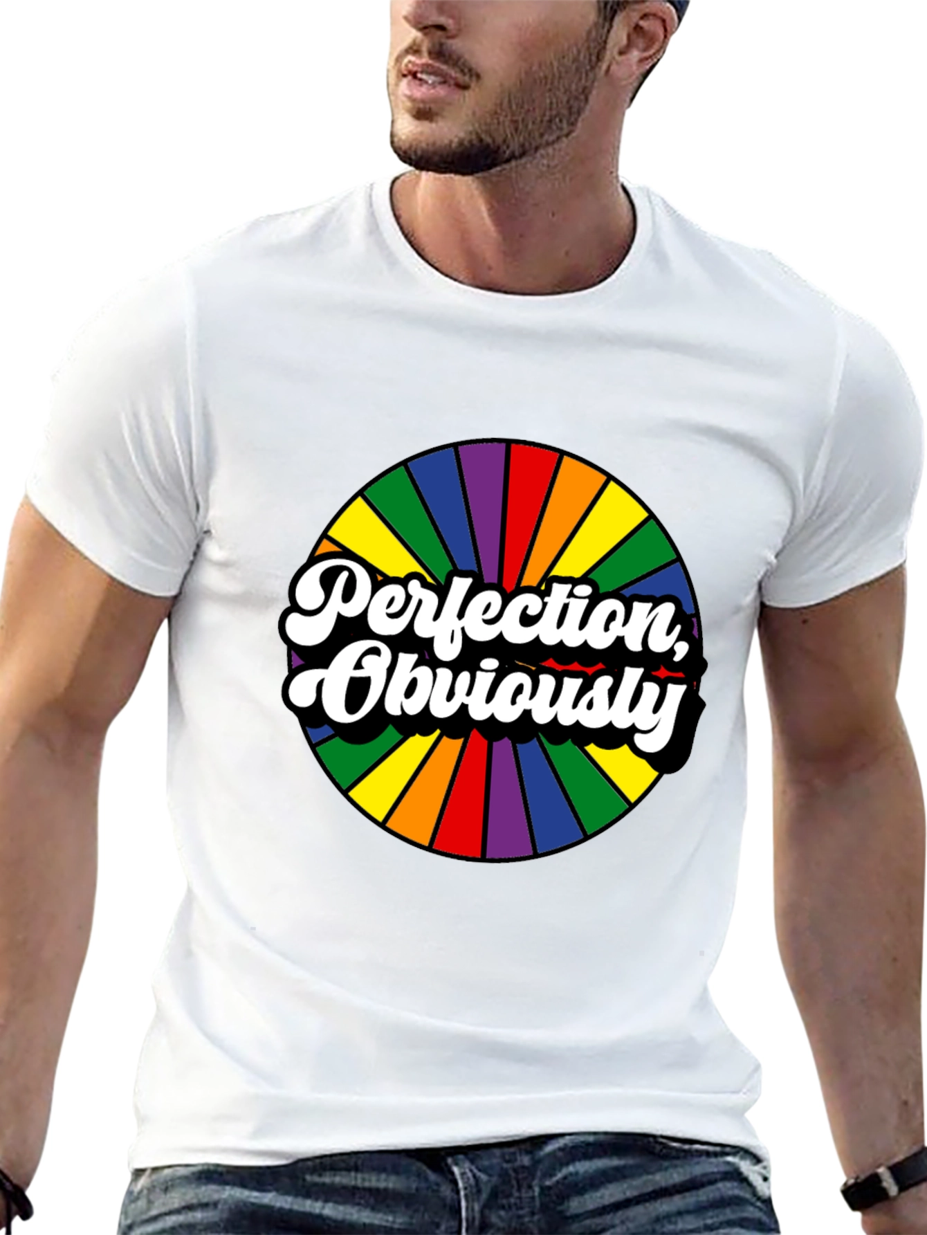 Black Perfection, Obviously Rainbow Circle Black Tee view 13
