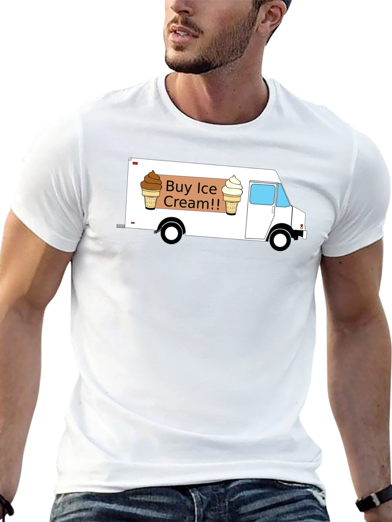 Black Buy Ice Cream T-Shirt - Novelty Tee for Ice Cream Lovers view 13