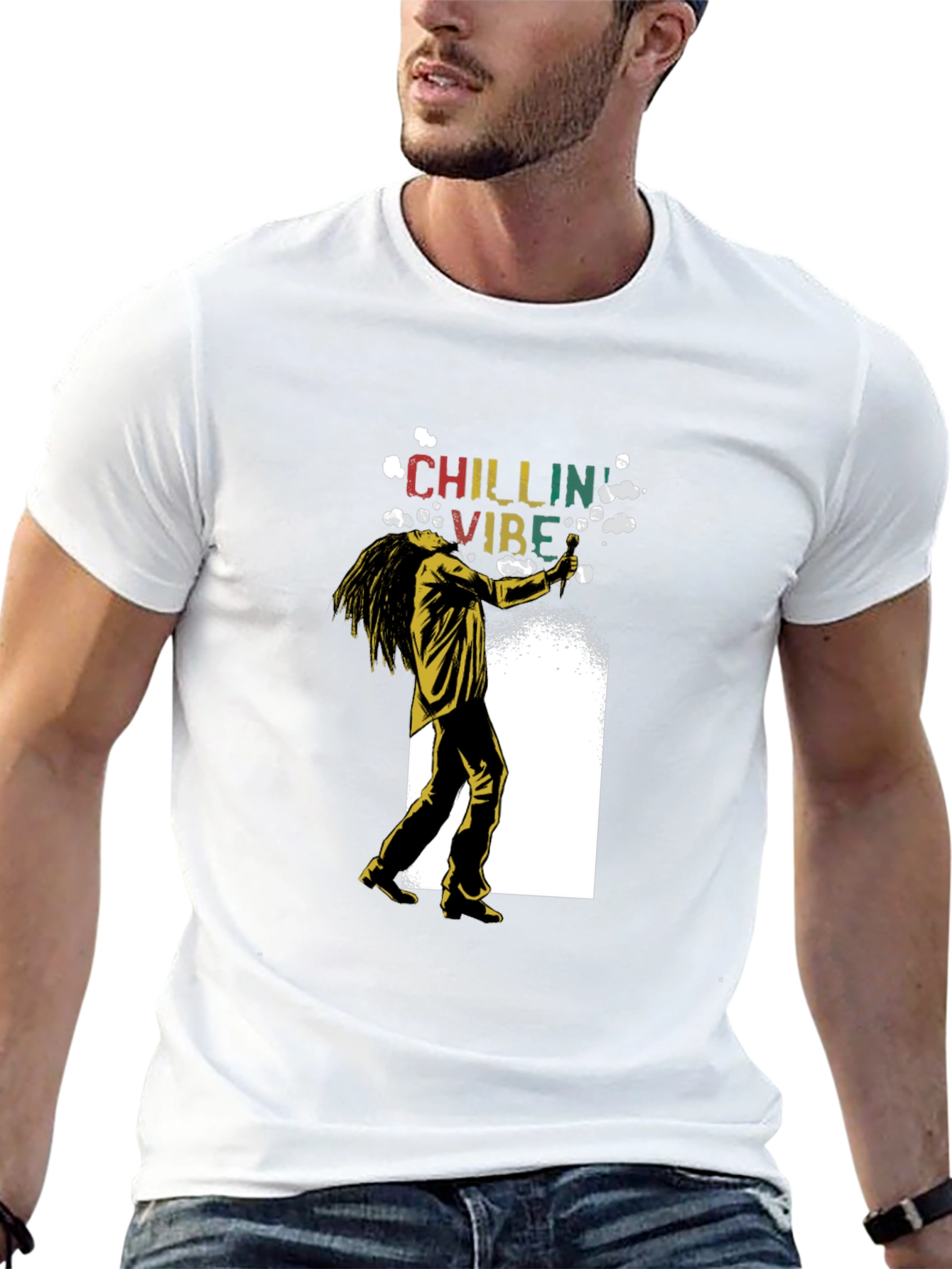 Black Chillin Vibe Graphic T-Shirt - Relaxed Style view 13