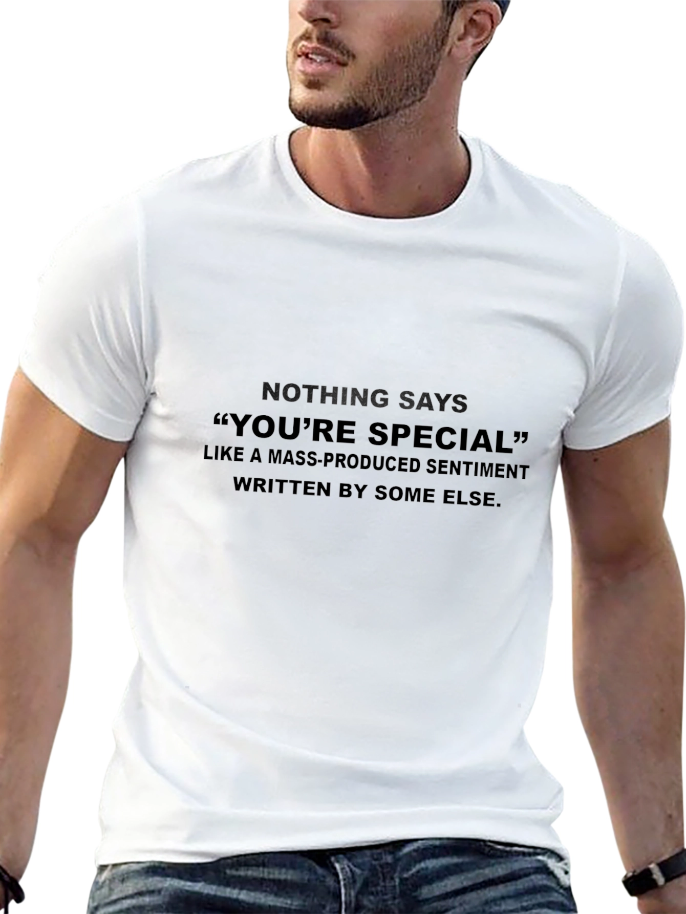 Black Sarcastic Statement T-Shirt: "You're Special" view 13
